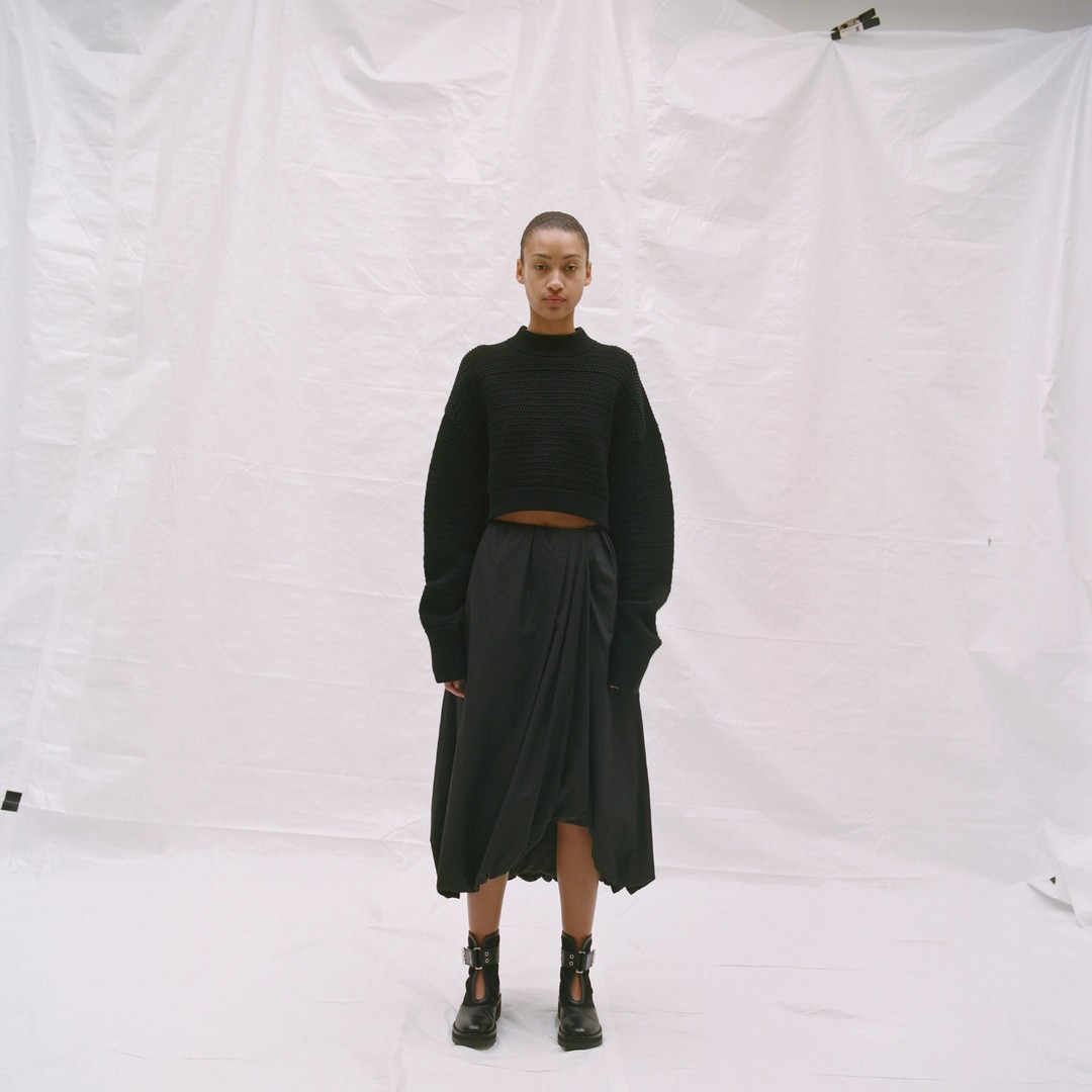 Compact Rib Cropped Turtle Neck - 8