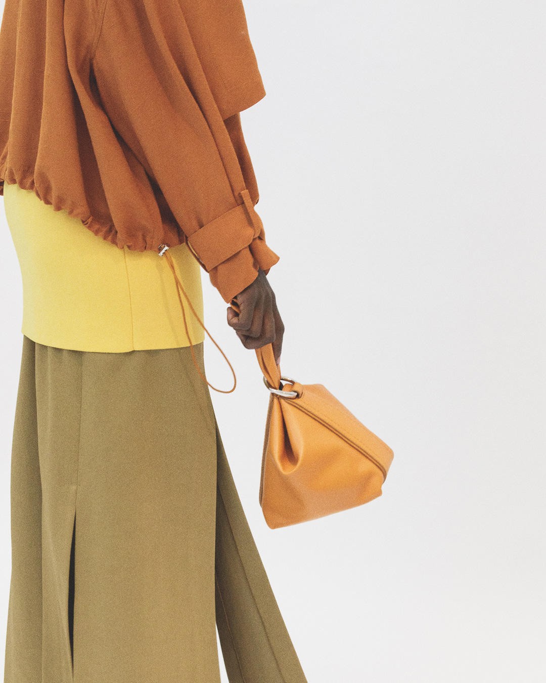 Faux Wrap Skirt with Tie Waist - 7