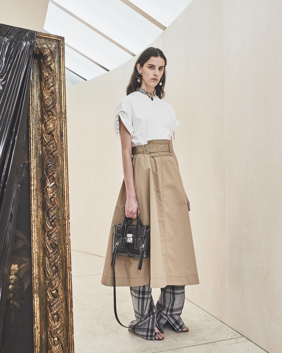 Pleated Zip Utility Skirt - 8