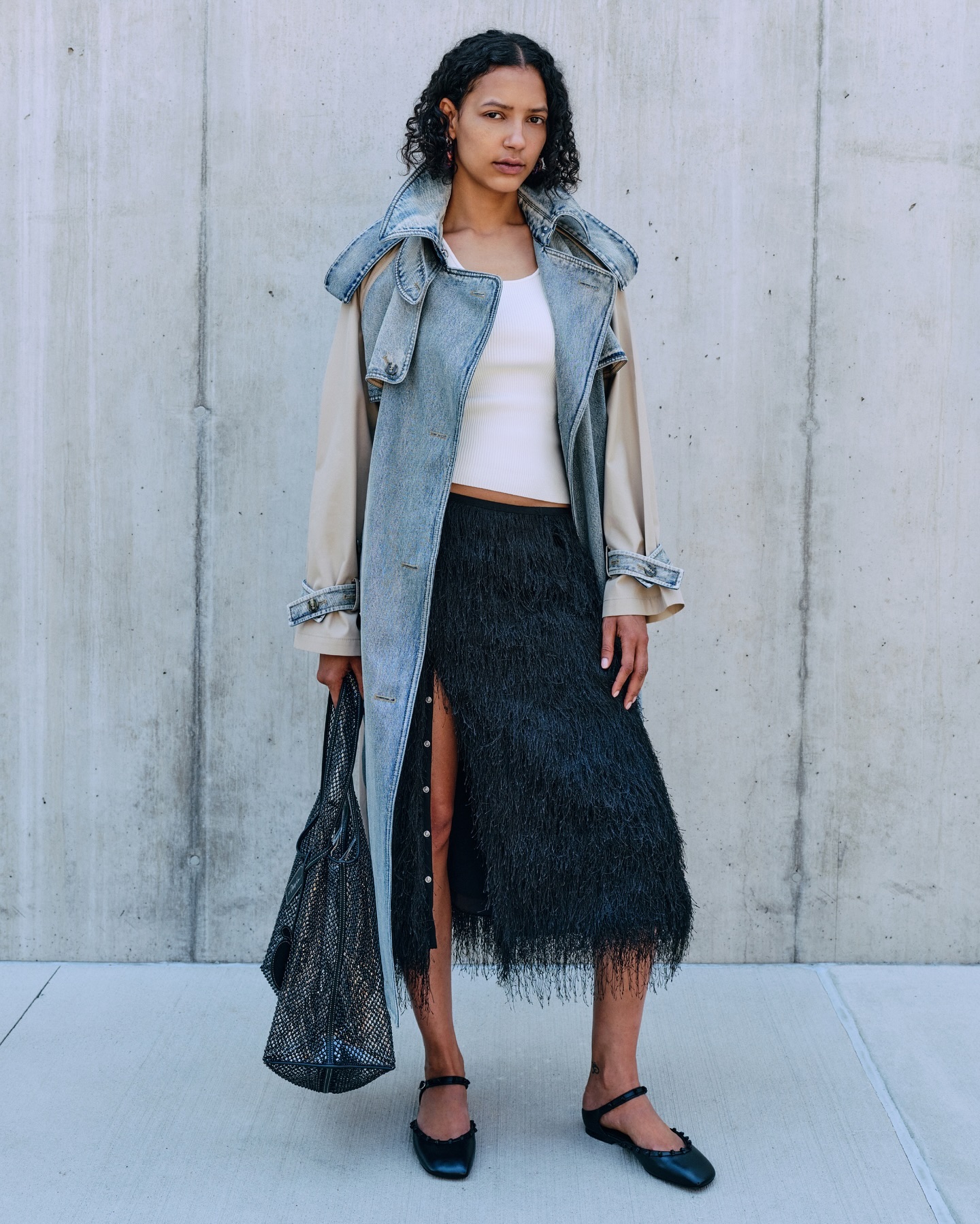 Fringe Slip Skirt - 8