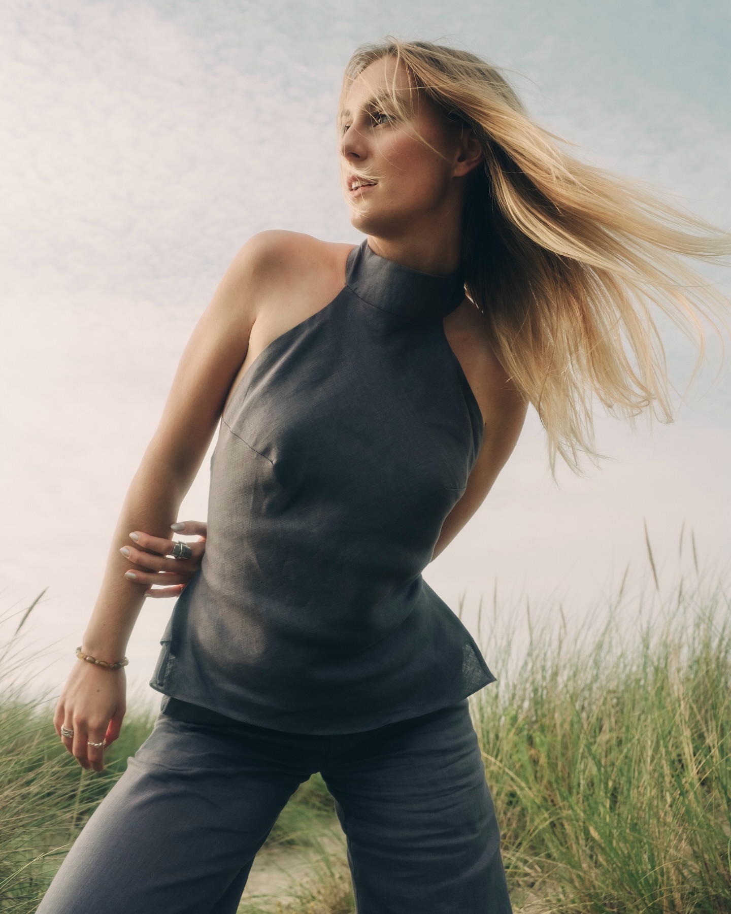 Linen Halter Top | Haze - 10