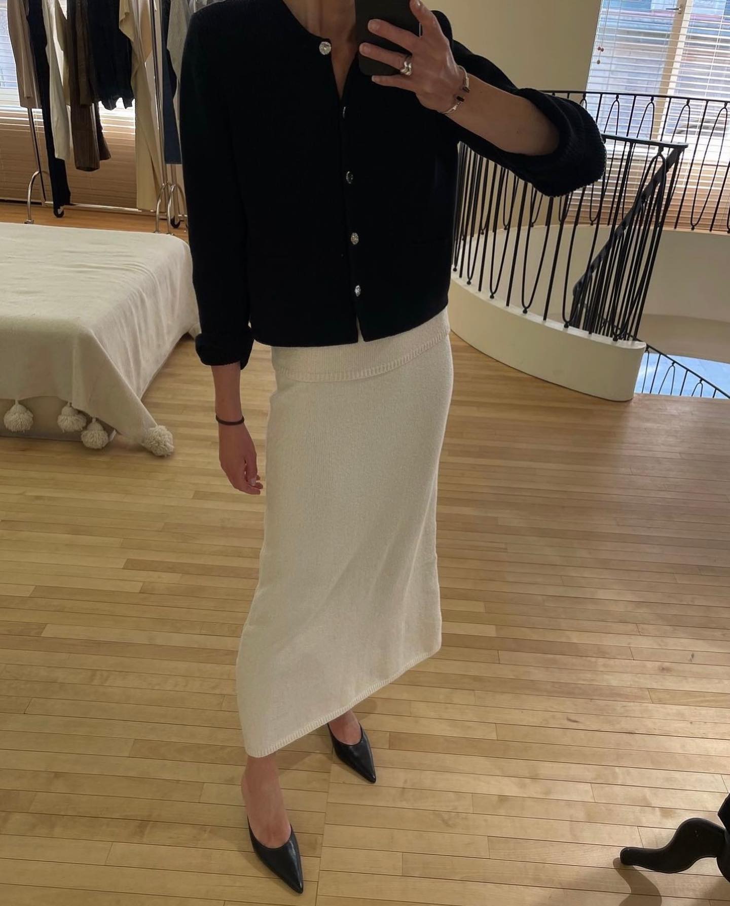Umi Brushed Cashmere Skirt, vanilla - 8