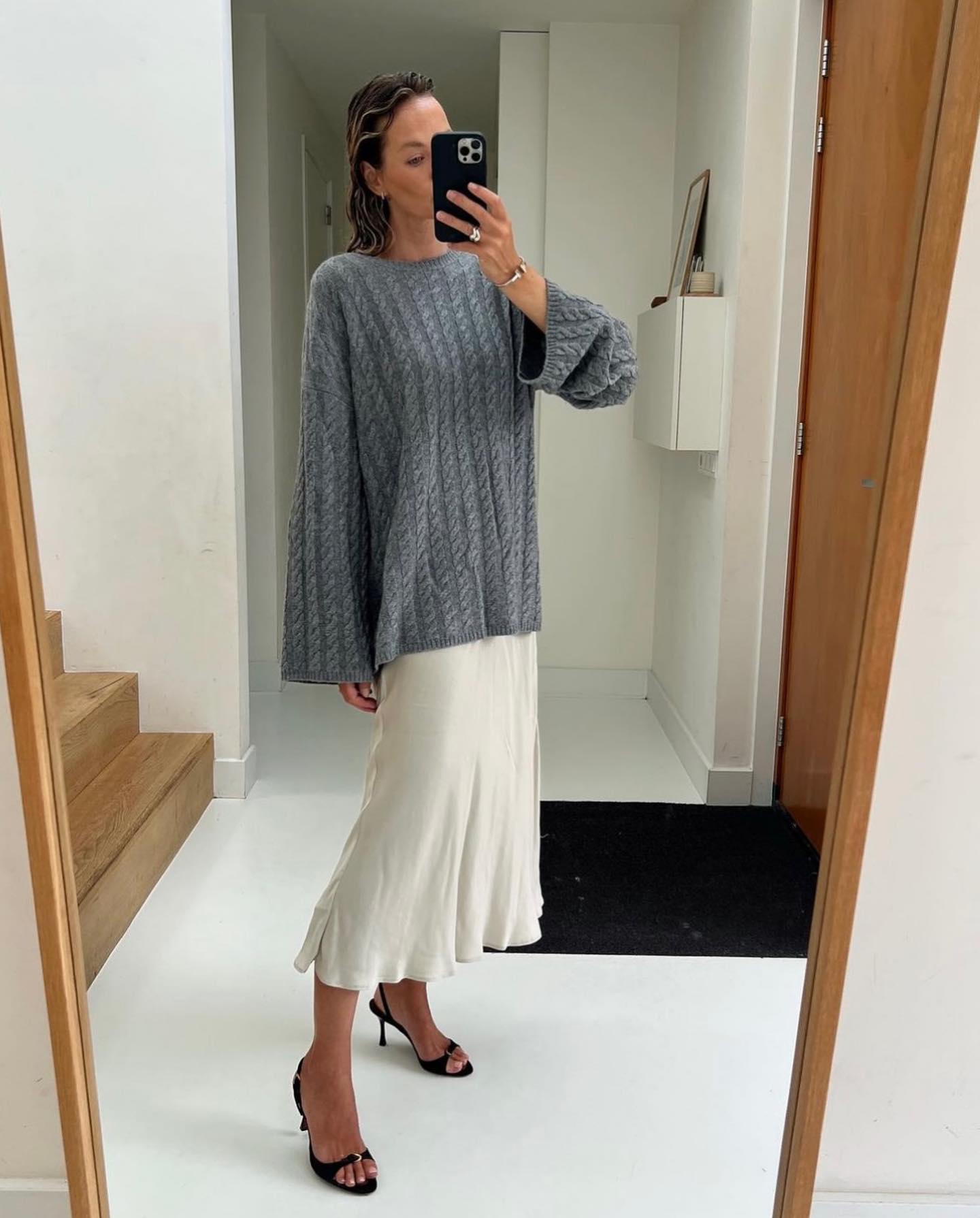 Umi Brushed Cashmere Skirt, vanilla - 7