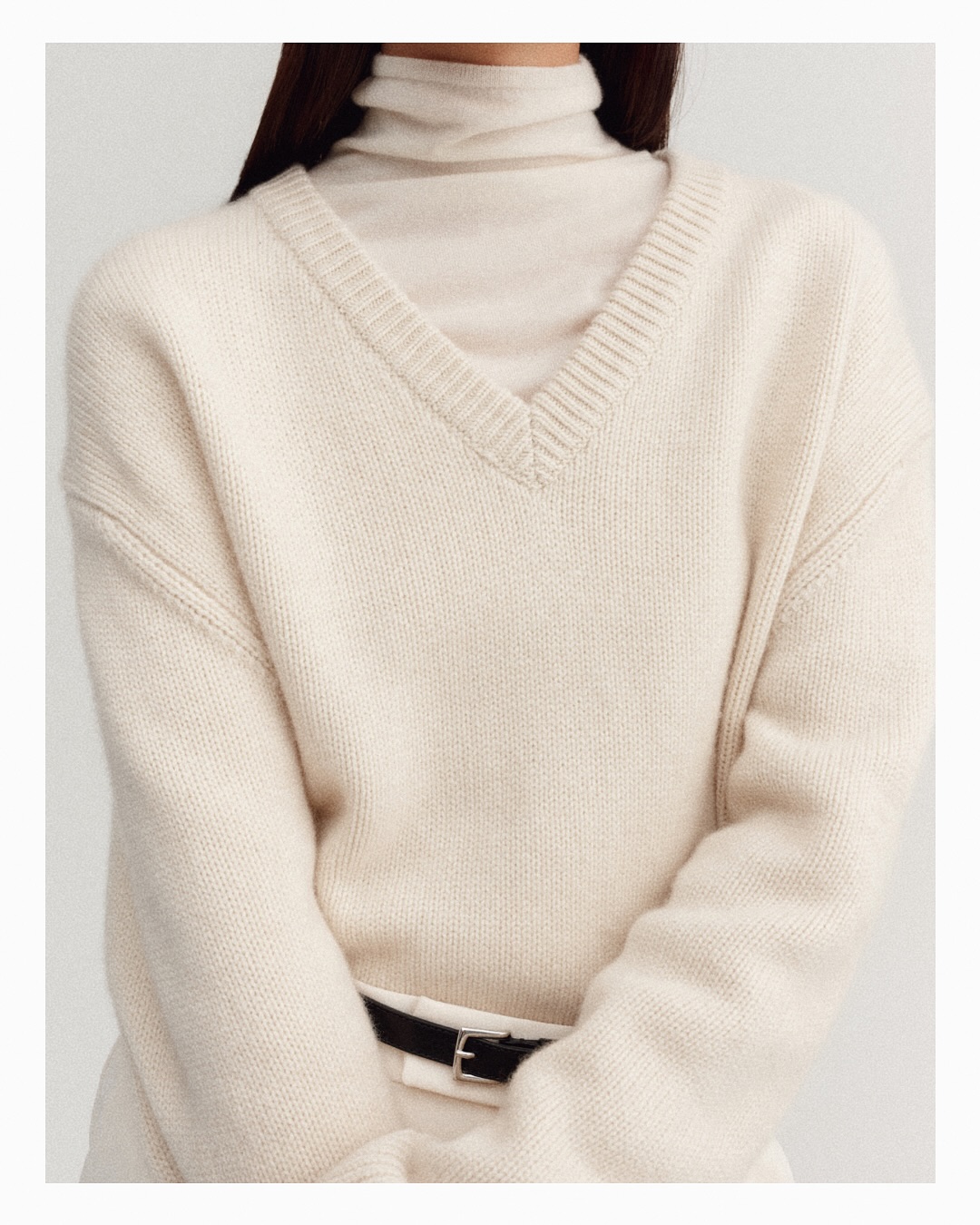 Yara V-Neck Sweater, vanilla - 8