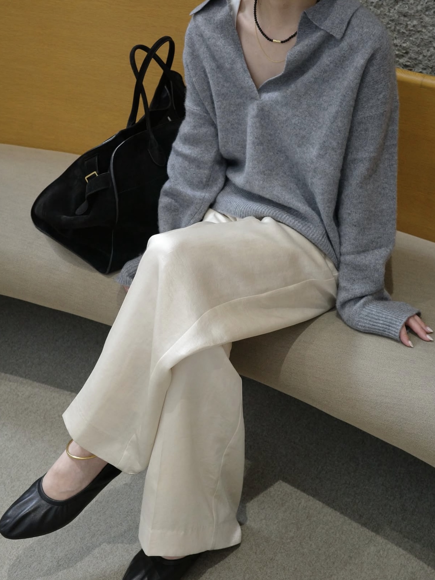 Kaia Collar Sweater, grey - 8