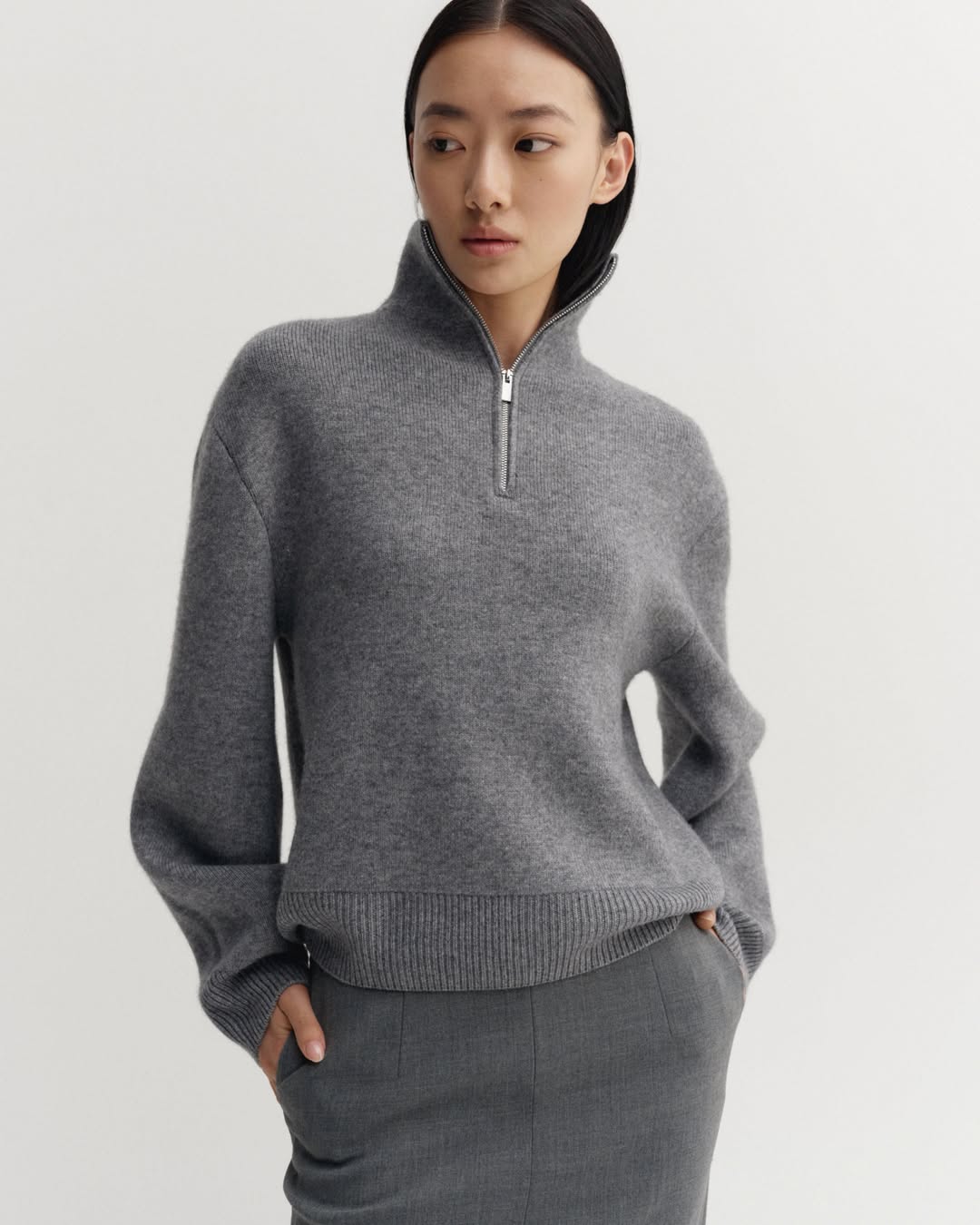Kaia Collar Sweater, grey - 7