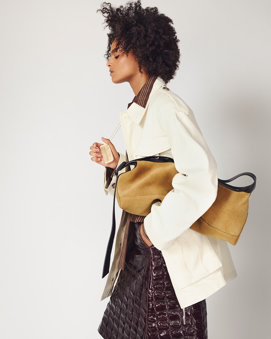 Brown Smooth Leather Carrousel Bucket Bag - 6