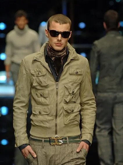 AW2006 Dolce & Gabbana Multipocket Lambskin Jacket Grey - 9