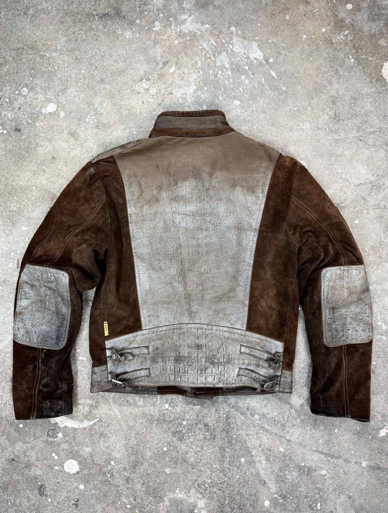 2000's Roberto Cavalli Leather Bomber Jacket Dark Brown - 9