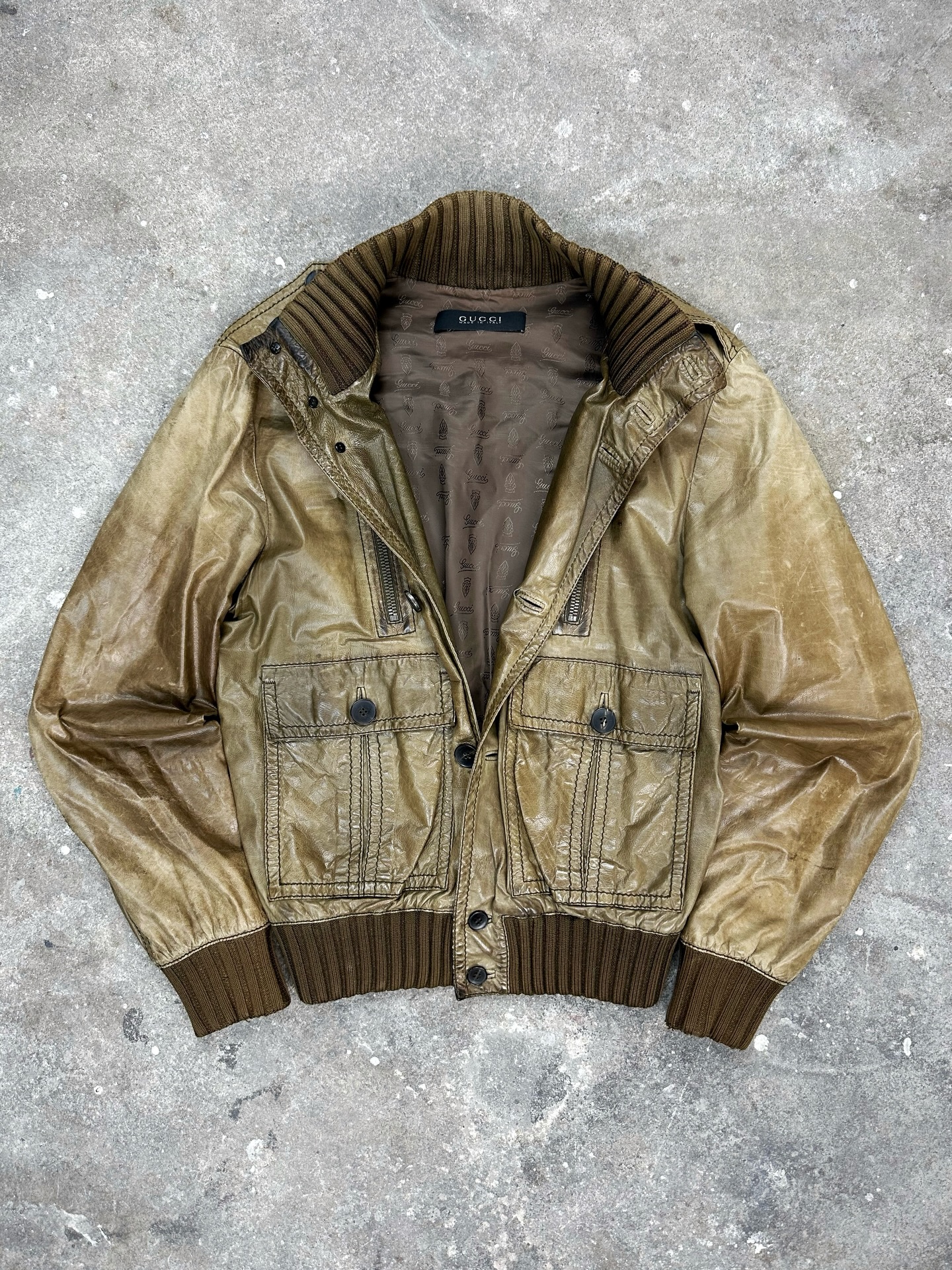 AW2006 Dolce & Gabbana Multipocket Lambskin Jacket Grey - 7