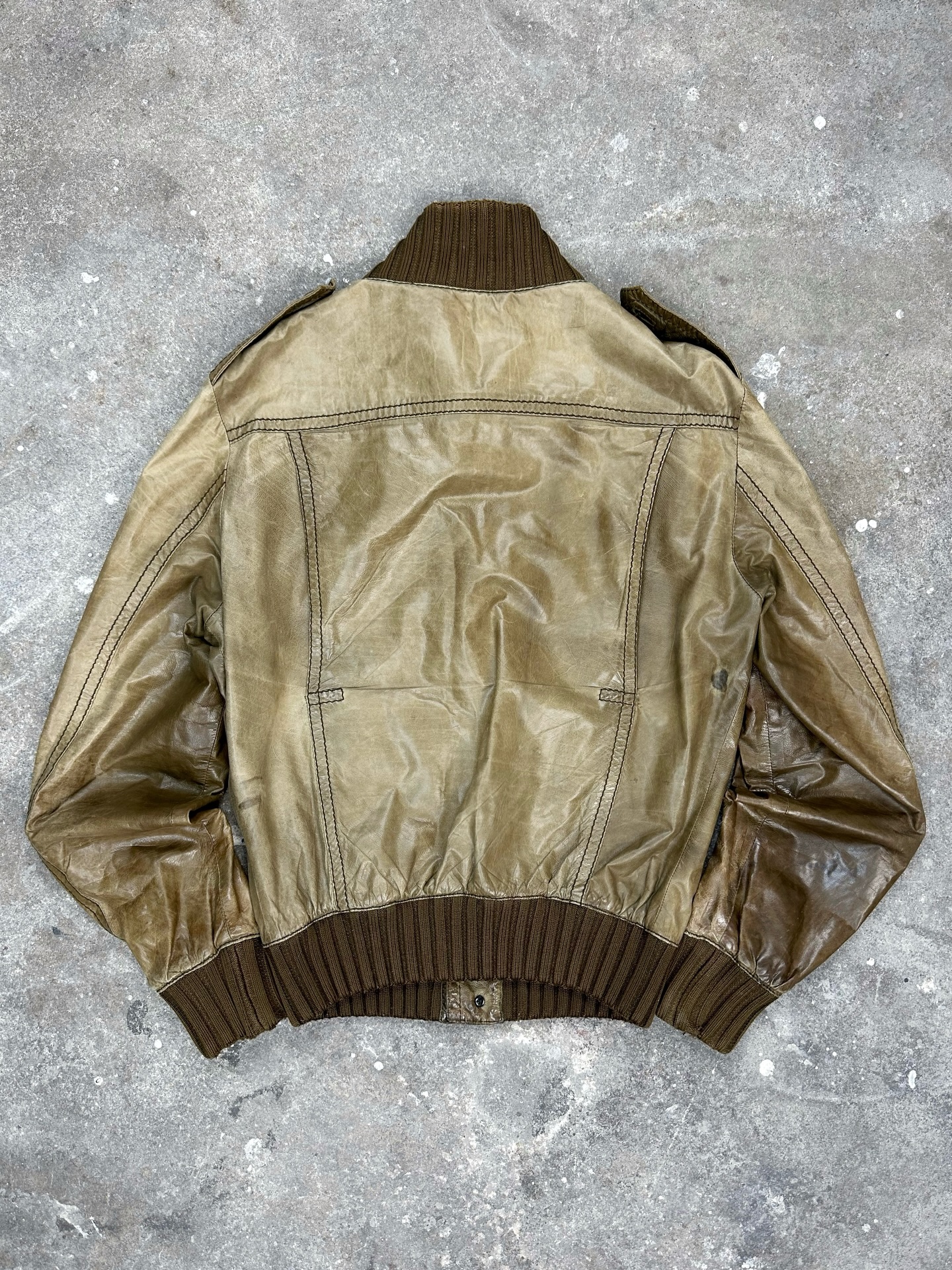 2000's Roberto Cavalli Leather Bomber Jacket Dark Brown - 5