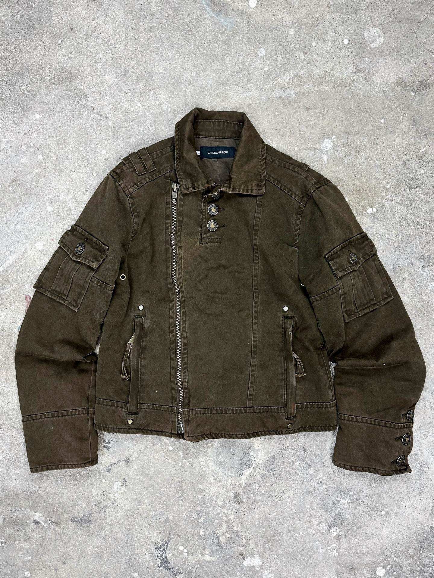 AW2006 Dolce & Gabbana Multipocket Lambskin Jacket Grey - 5