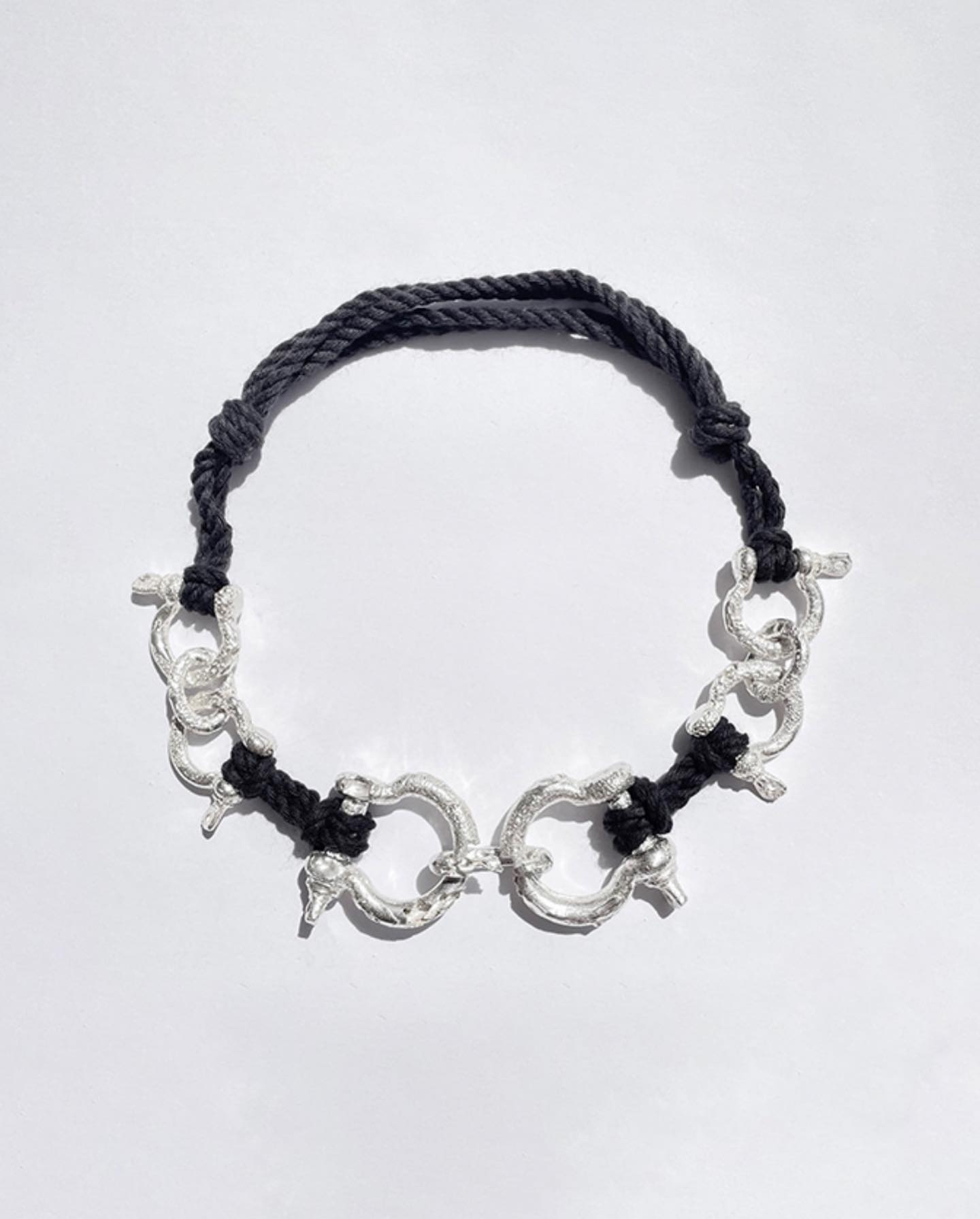 Knights Square Bone Chain Choker - 7