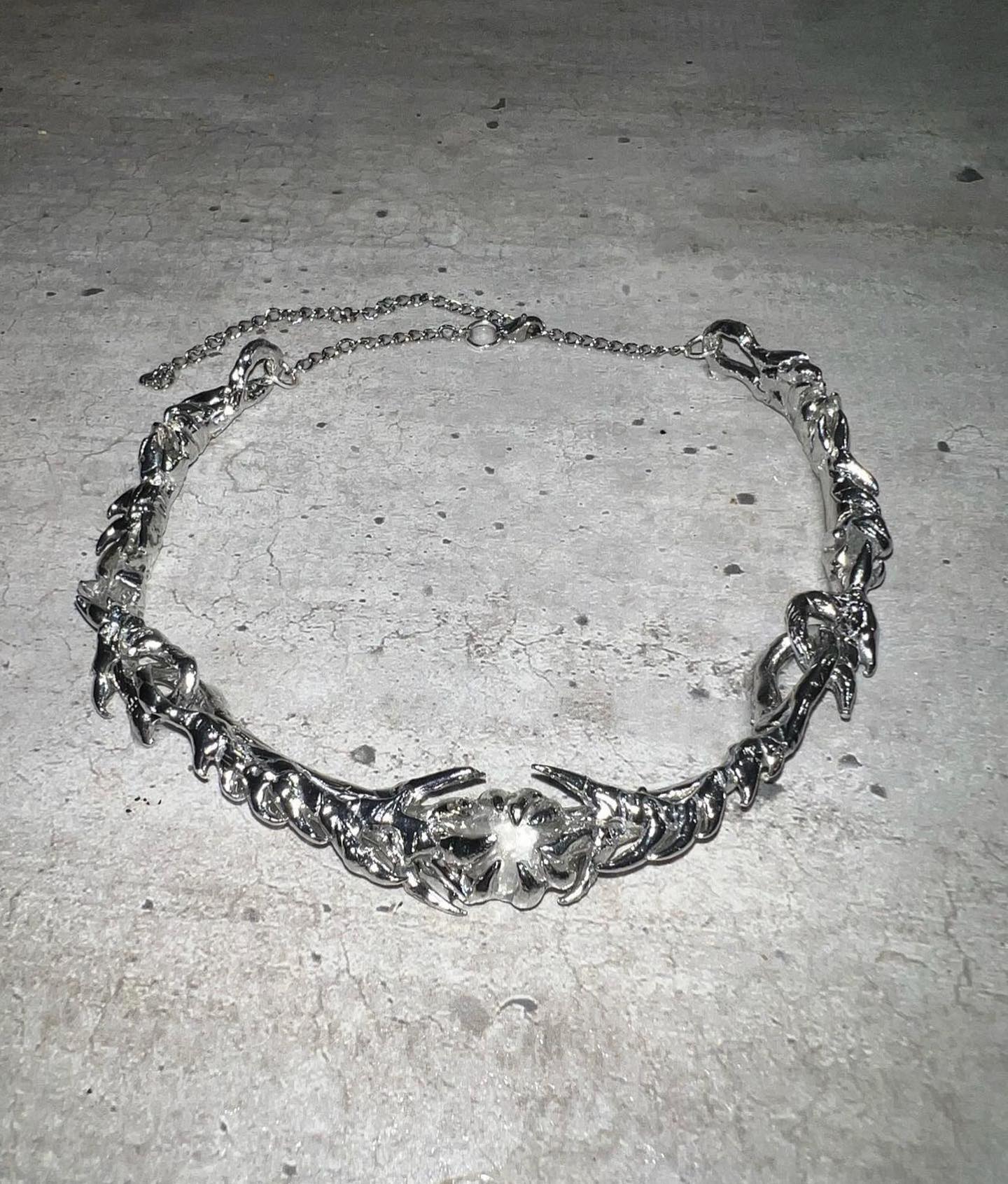 Knights Square Bone Chain Choker - 6