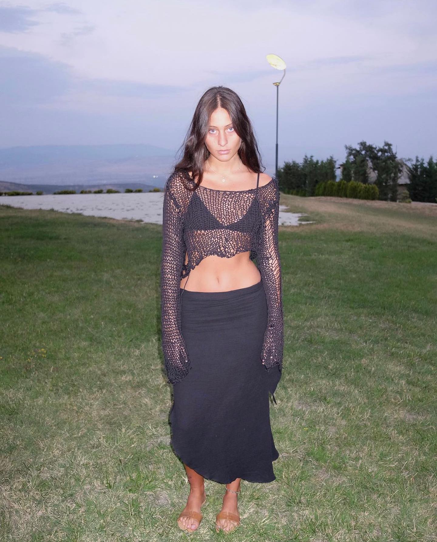 Demeter Skirt in Midnight Mesh - 6