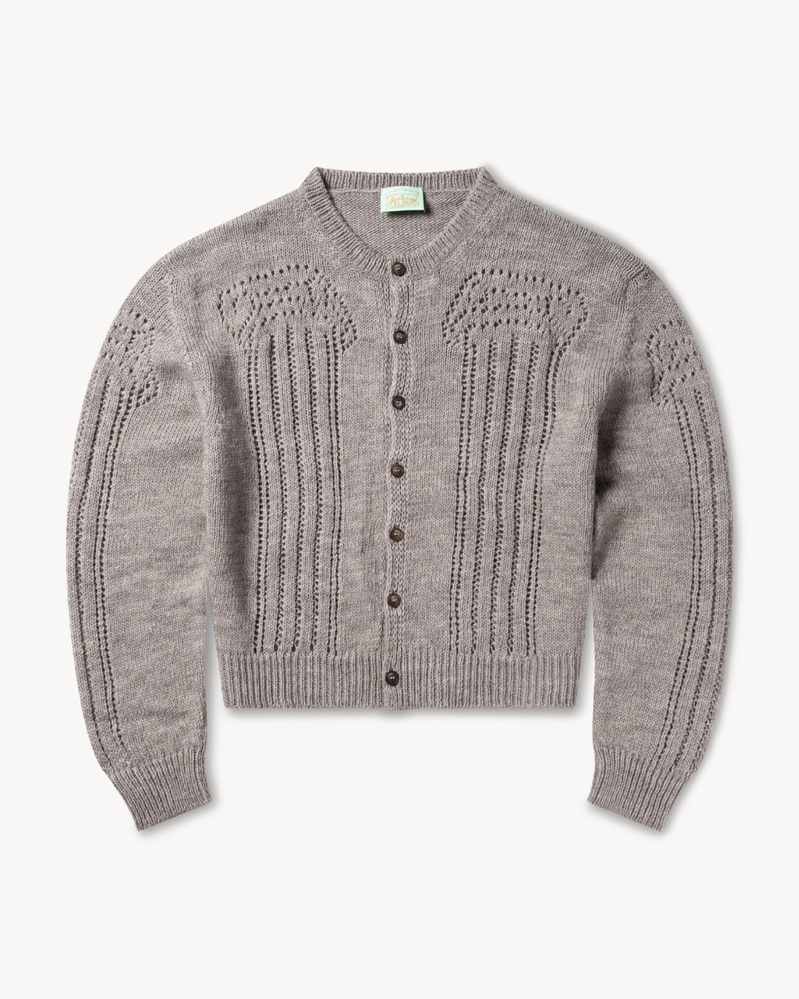 Lace Leaf and Ladders Mohair Cardigan - 5
