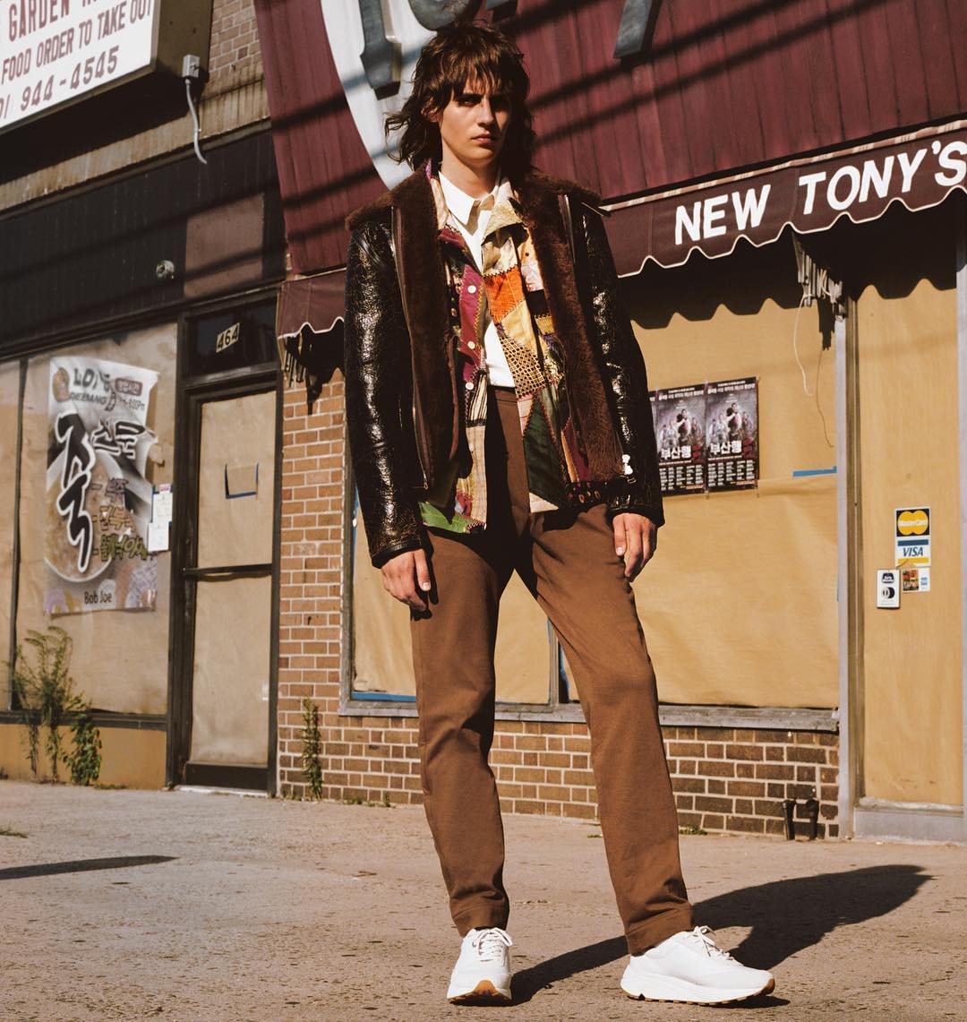 Twill Side Buckle Trousers - Brown - 7