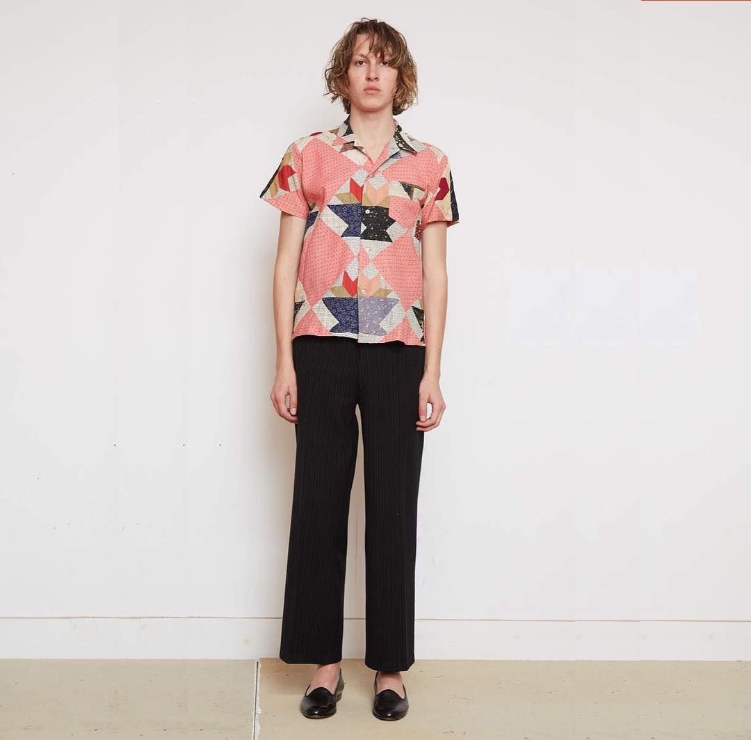 Deco Puzzle Patchwork Short Sleeve Shirt - 7