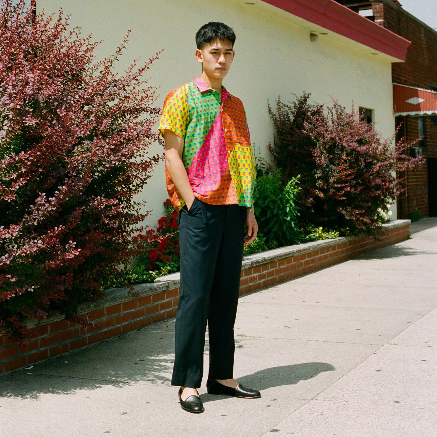 Deco Puzzle Patchwork Short Sleeve Shirt - 6