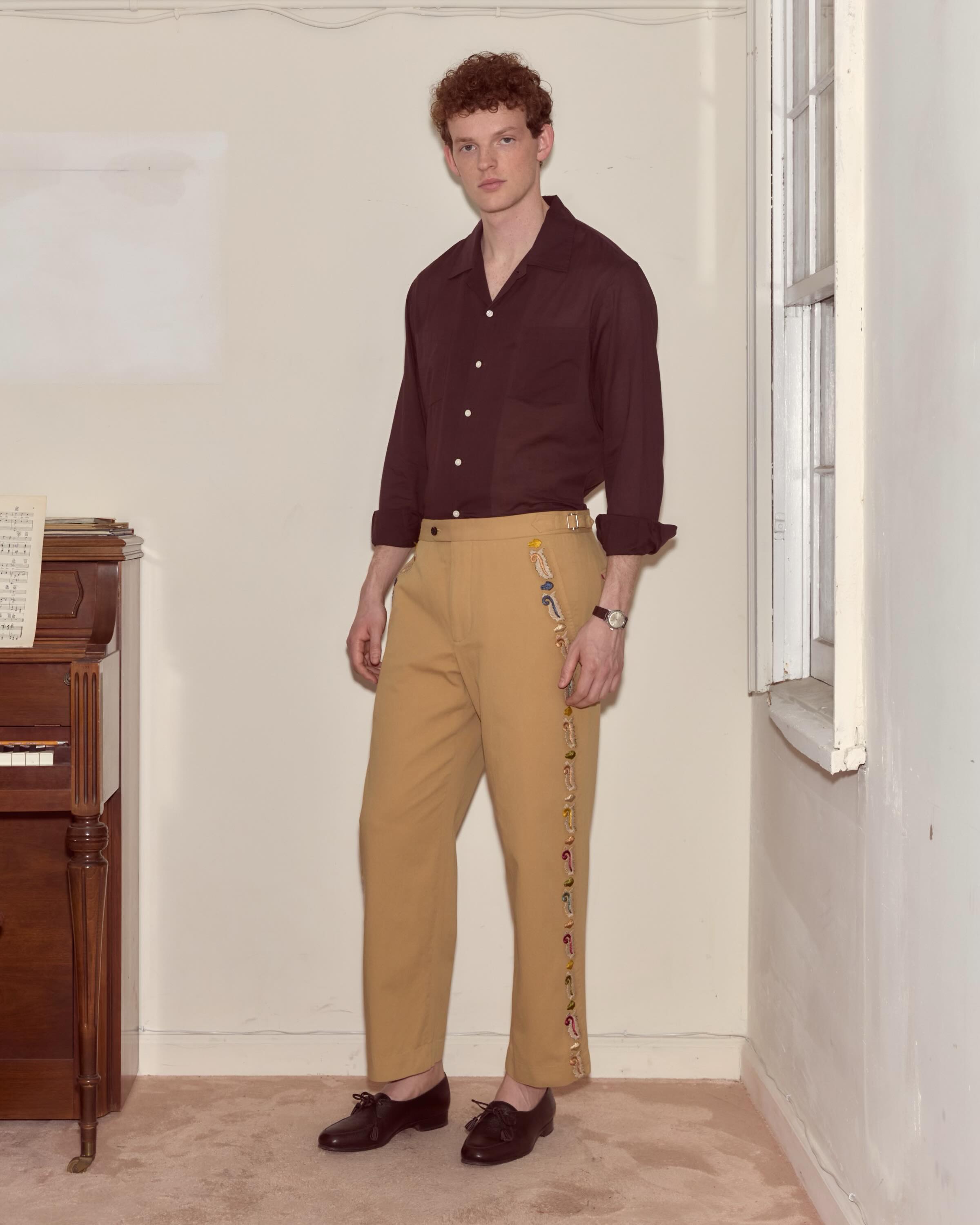 Voile Double-Pocket Short Sleeve Shirt - Orange - 6