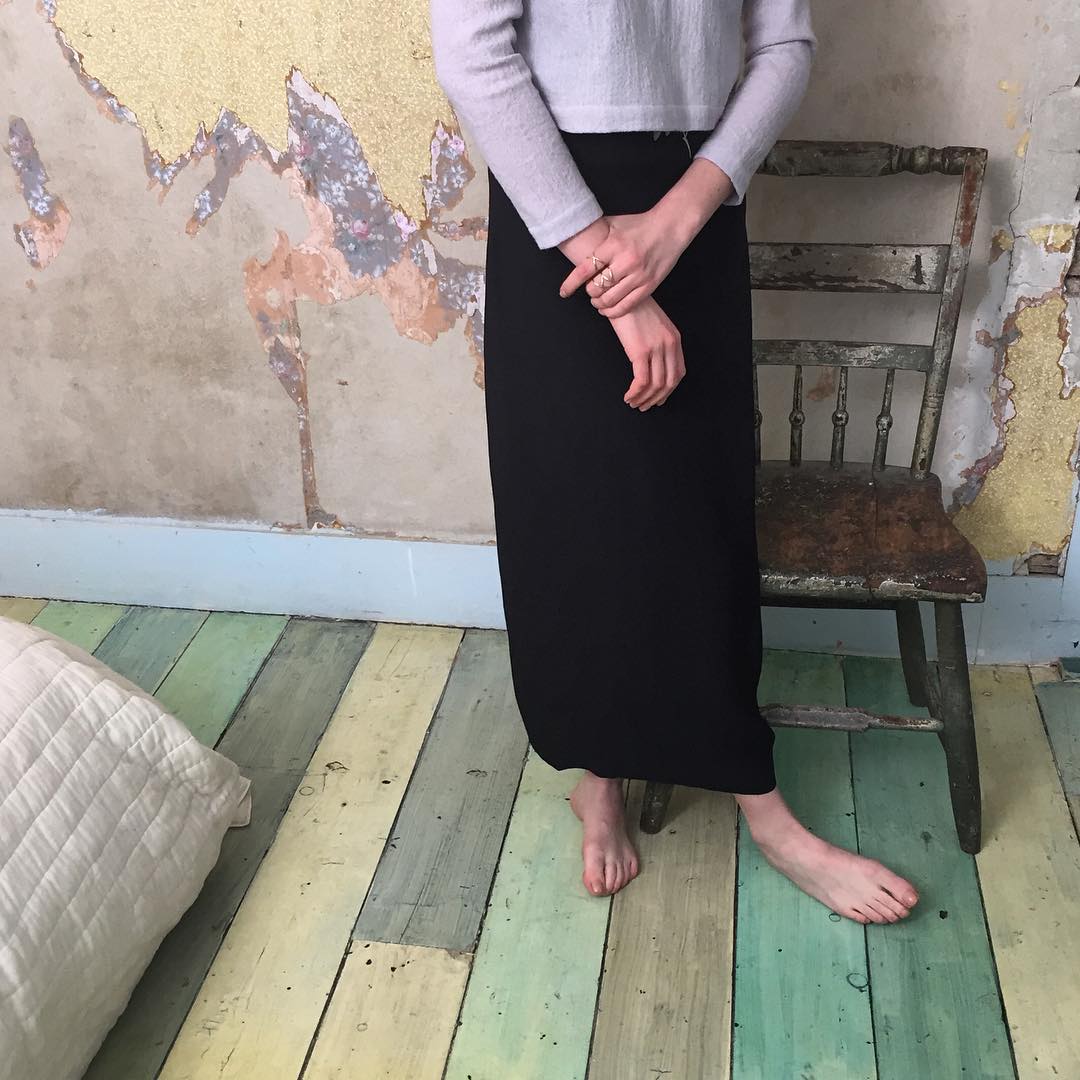 Moonflower Jacquard Skirt - Black - 4