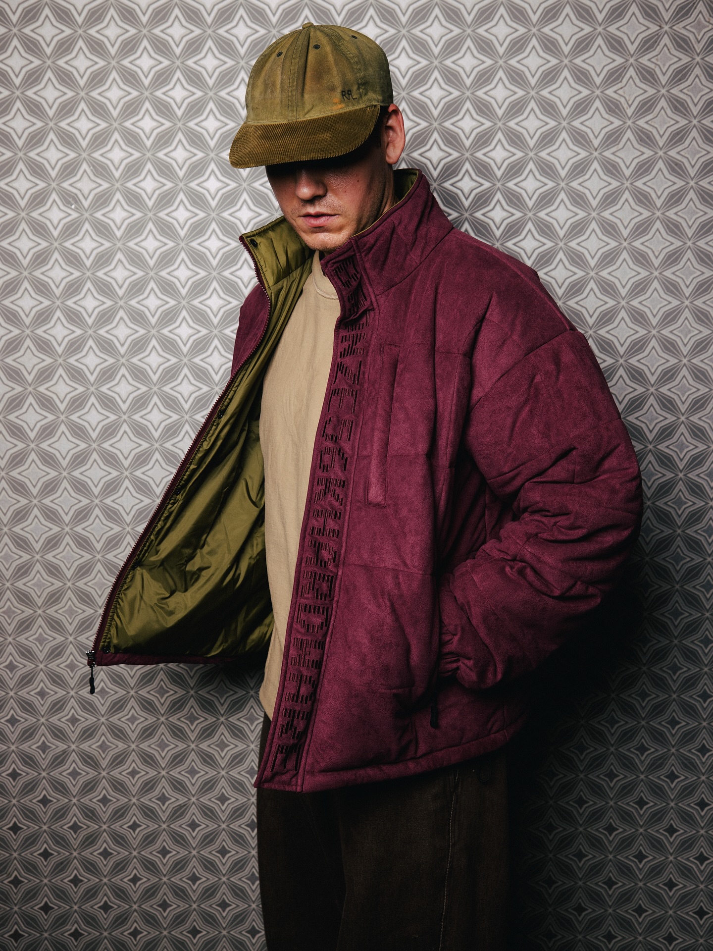 FAUX SUEDE PUFFER PLUM - 6
