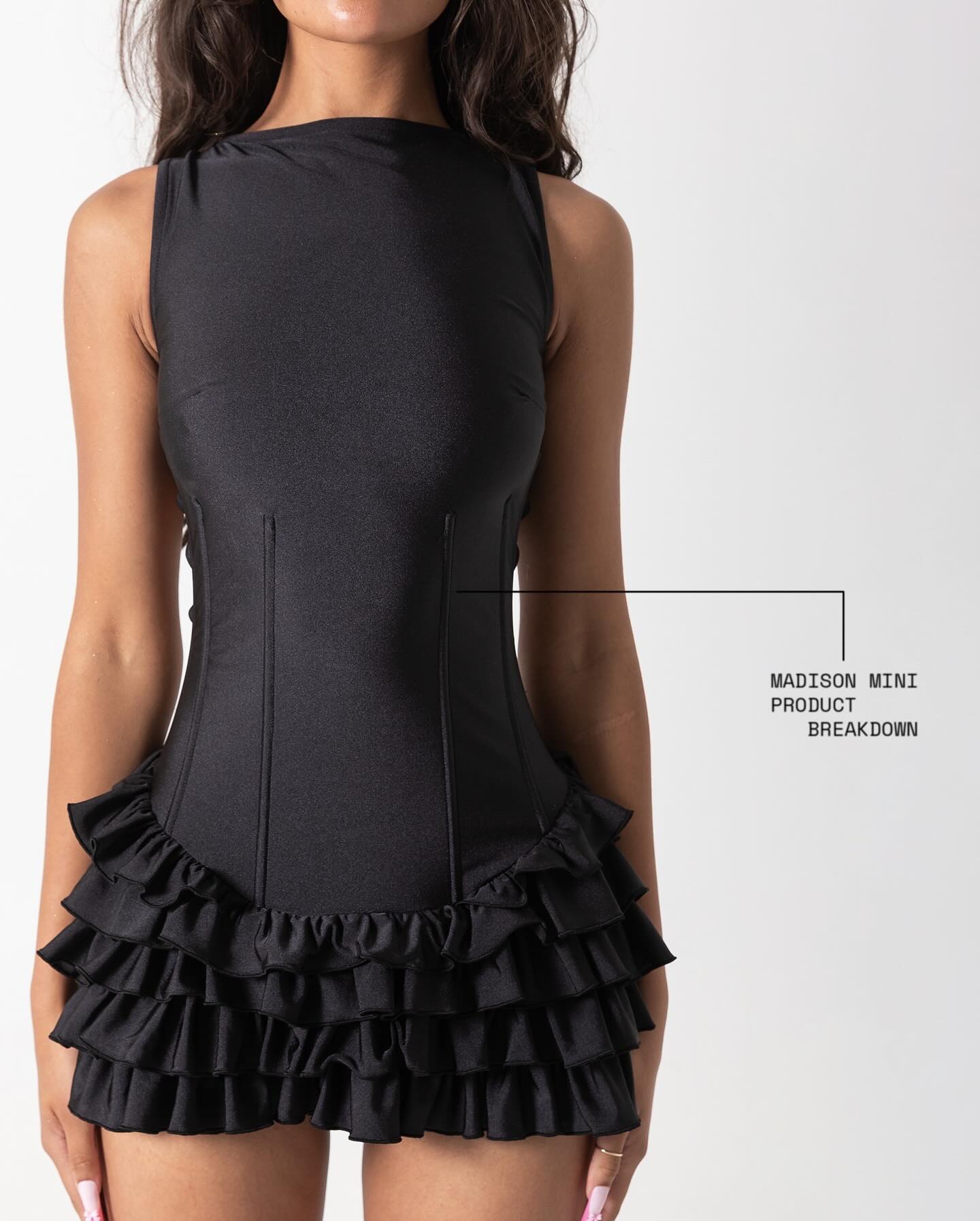 CLEO MINI DRESS - BLACK - 7