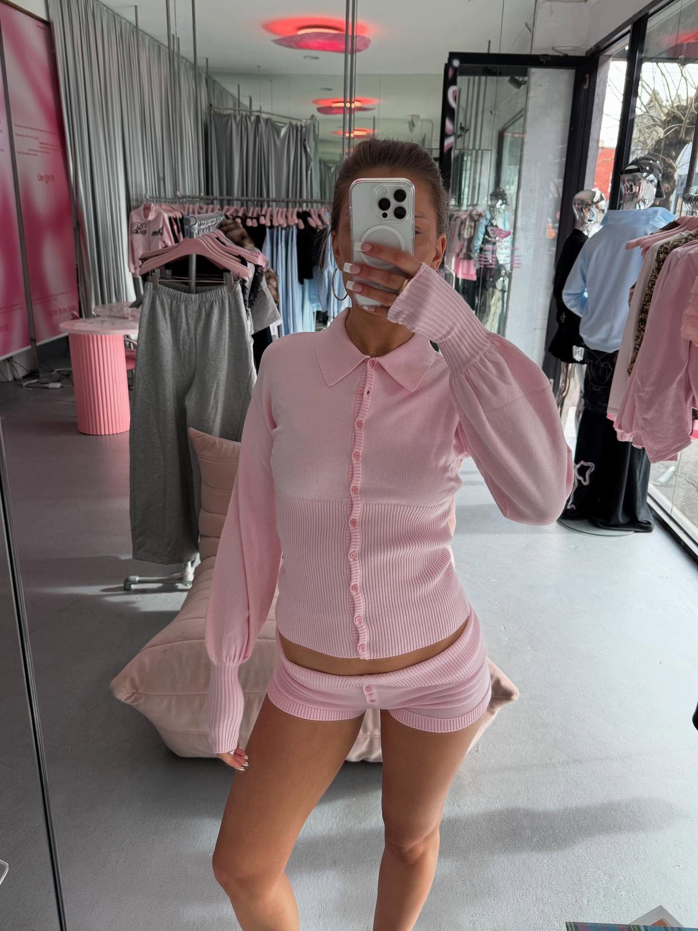 DAPHNE KNIT SHORT - PINK - 10