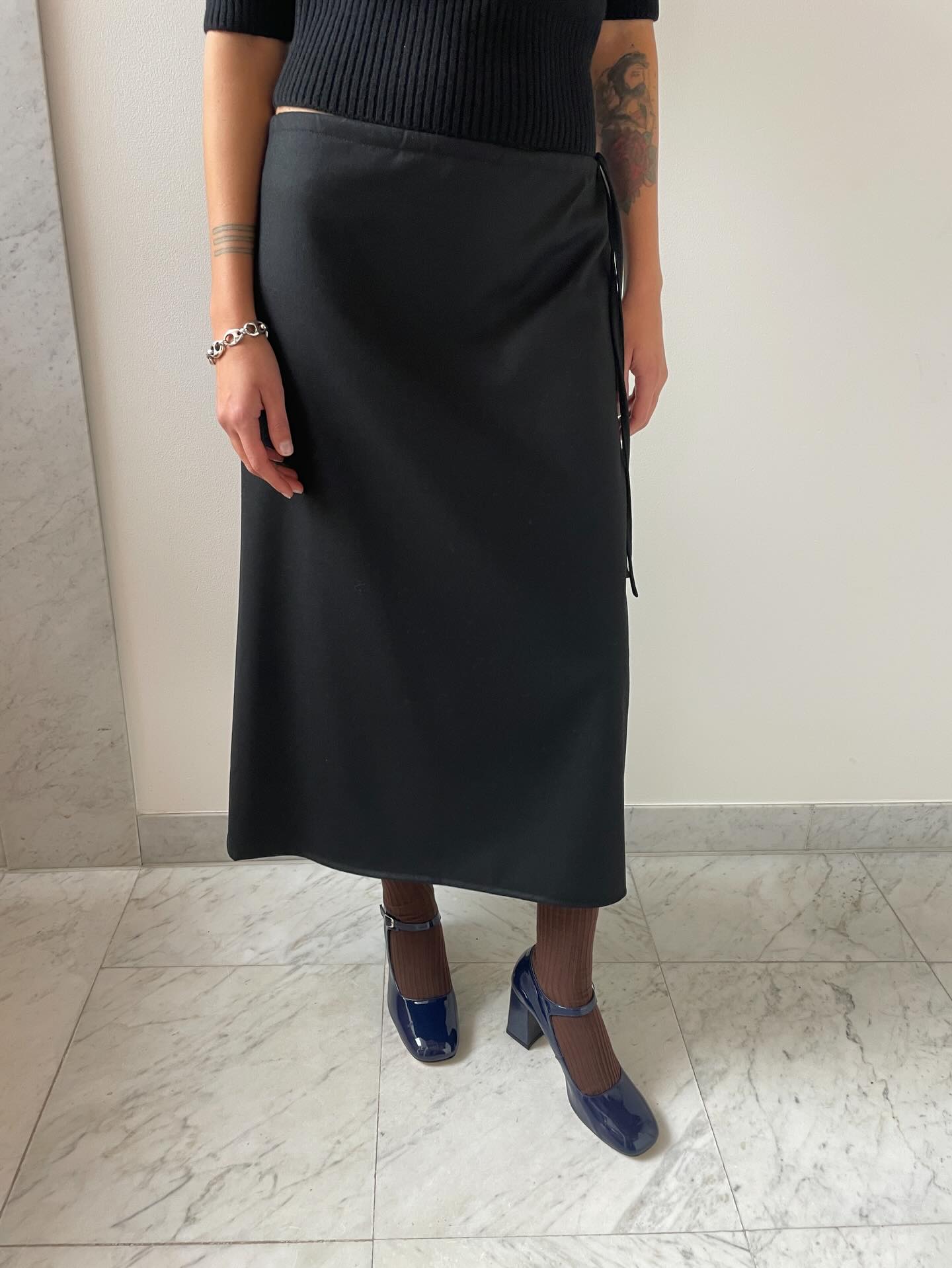 Dydine Silk Skirt, Black - 7
