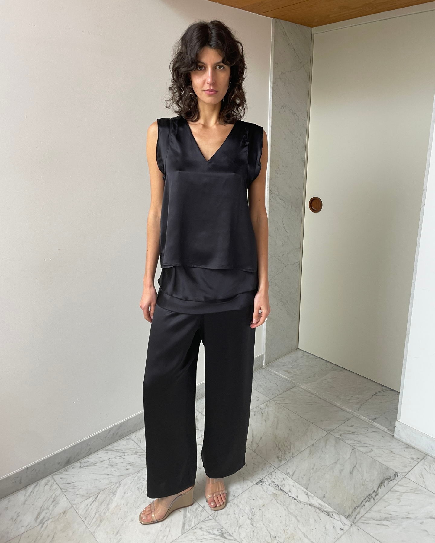 Dydine Silk Skirt, Black - 5