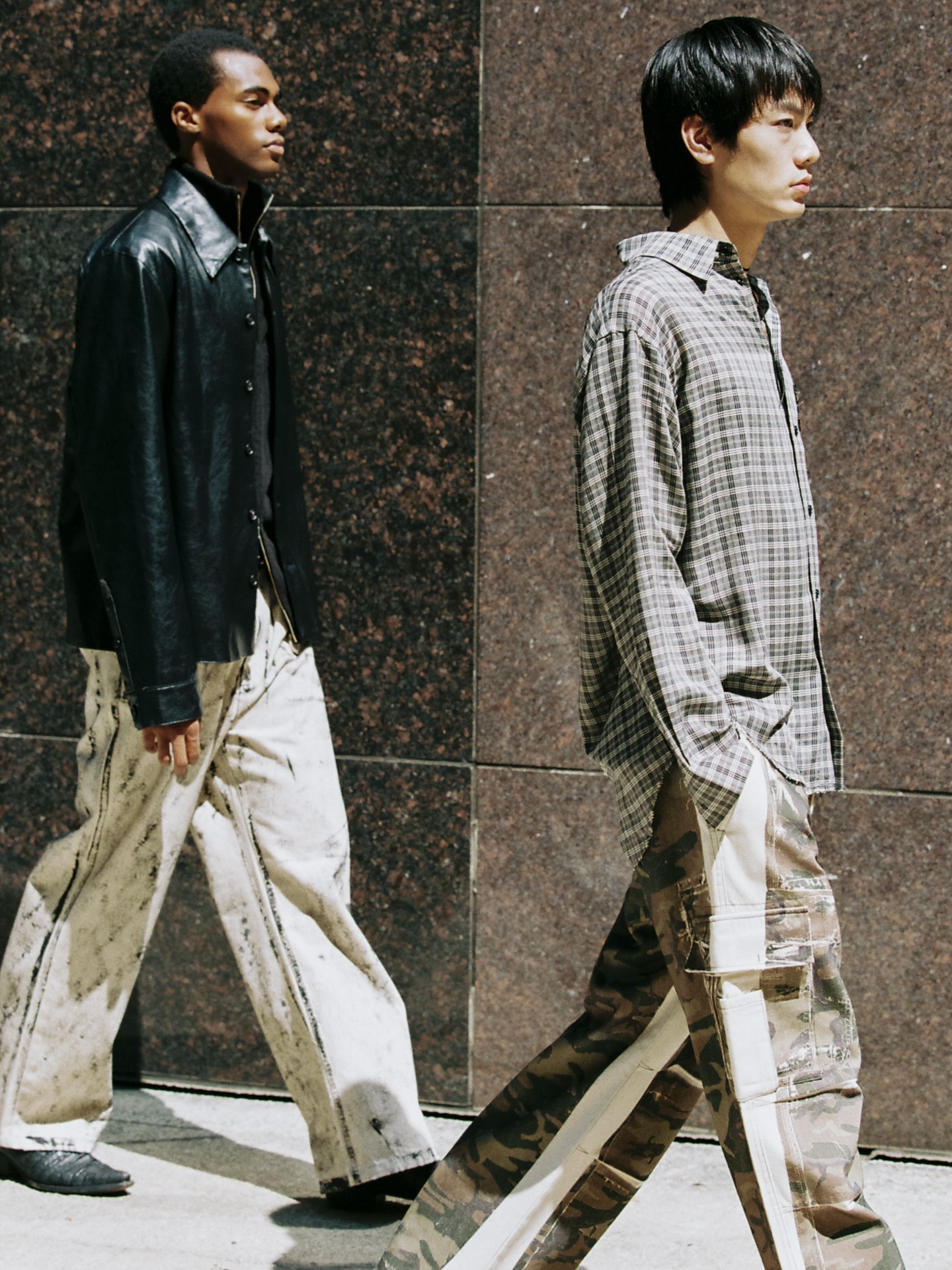 YELLOW BROWN CHECKED WASHED THRASHED STRUCTURED SHIRT - 7