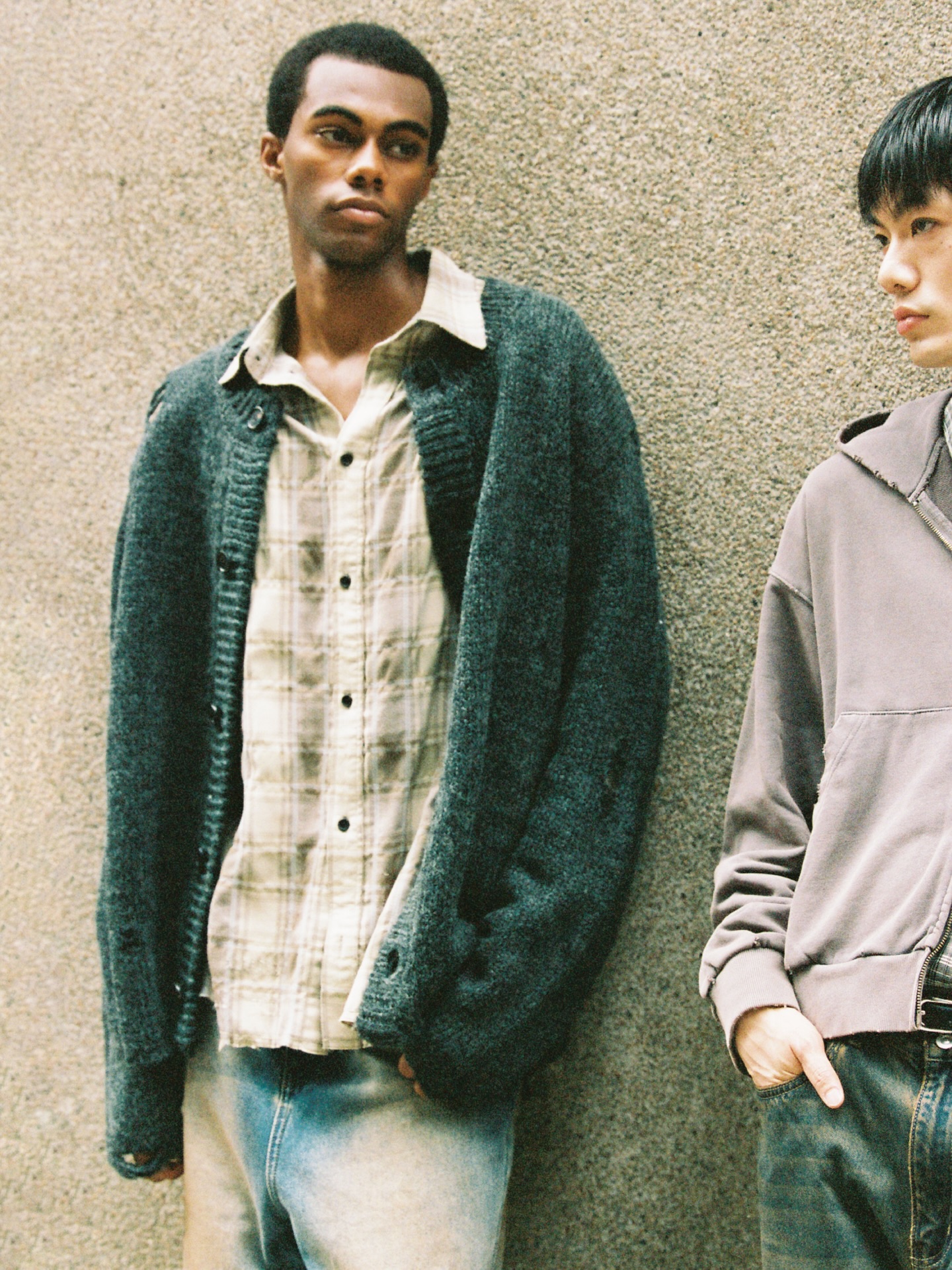 YELLOW BROWN CHECKED WASHED THRASHED STRUCTURED SHIRT - 10