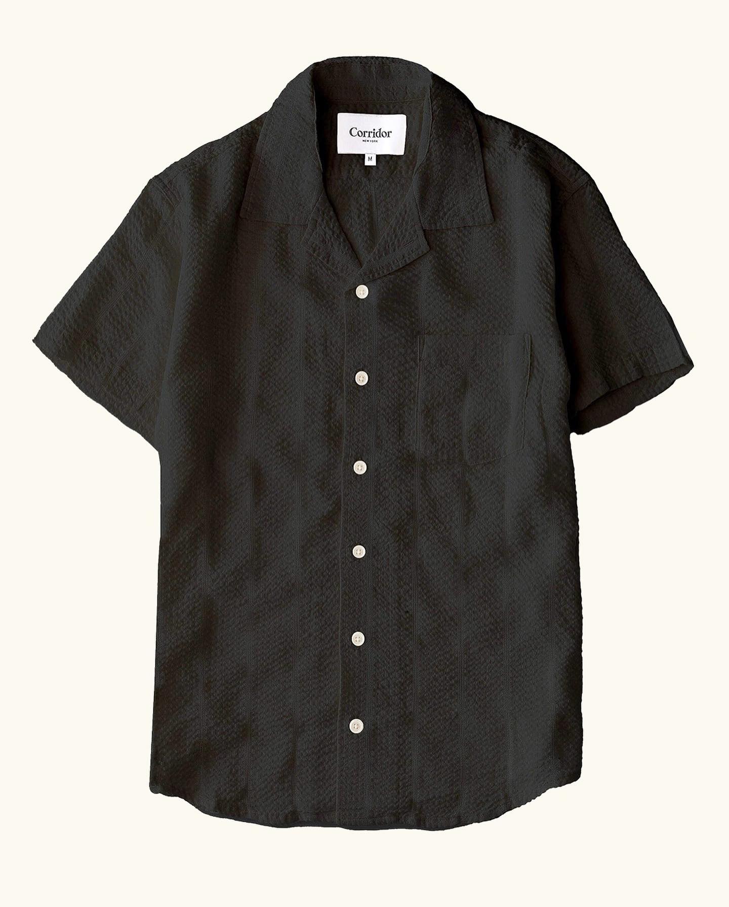 Washed Dobby SS - Black - 5