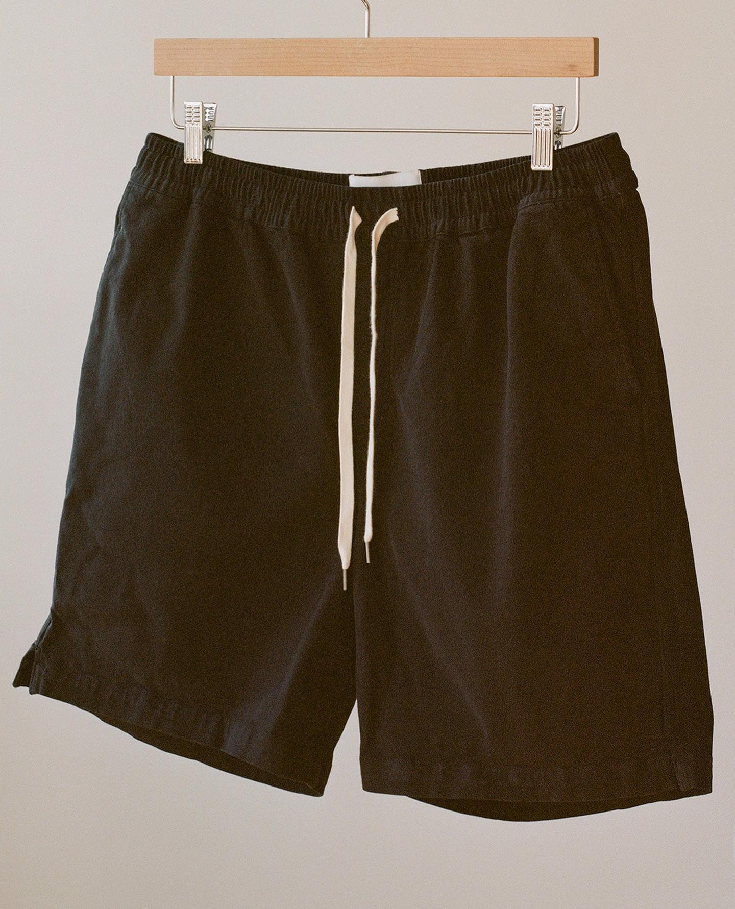 Nylon Drawstring Shorts - Black - 7