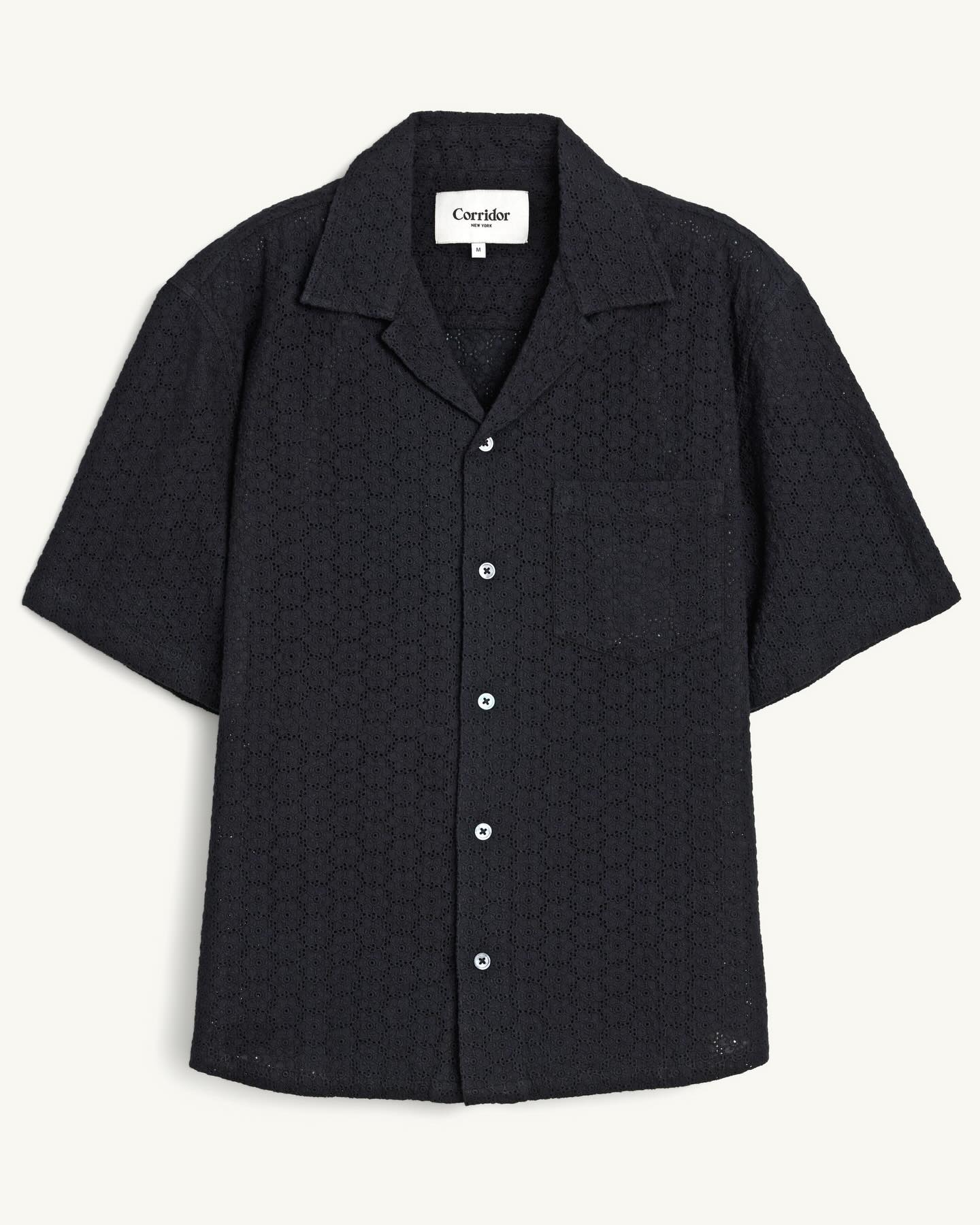 Washed Dobby SS - Black - 6