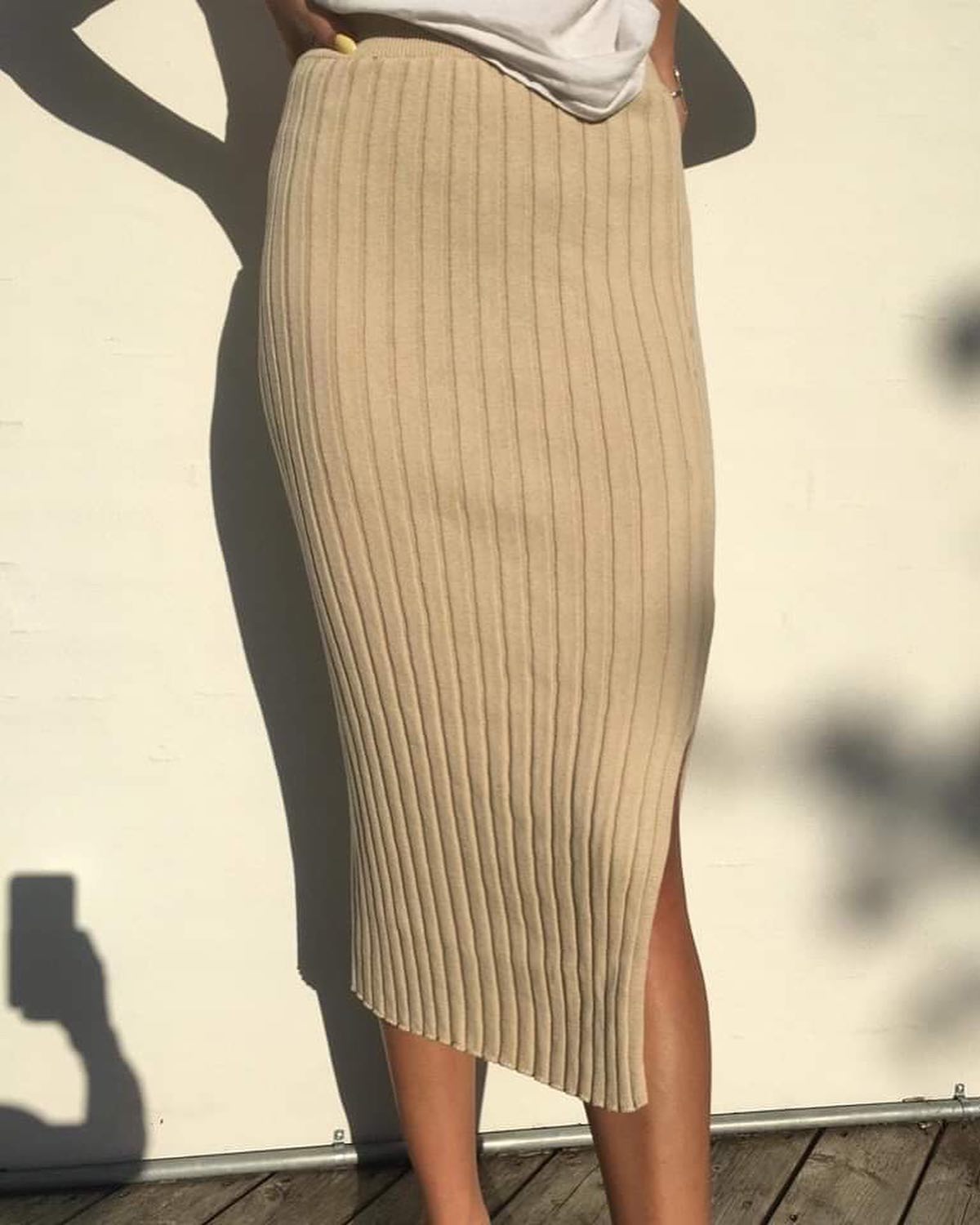 Valeria knitted skirt - Beige - 6