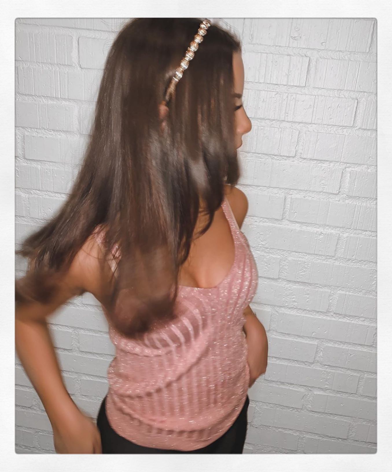 Malie glitter tank top – Coral pink - 8
