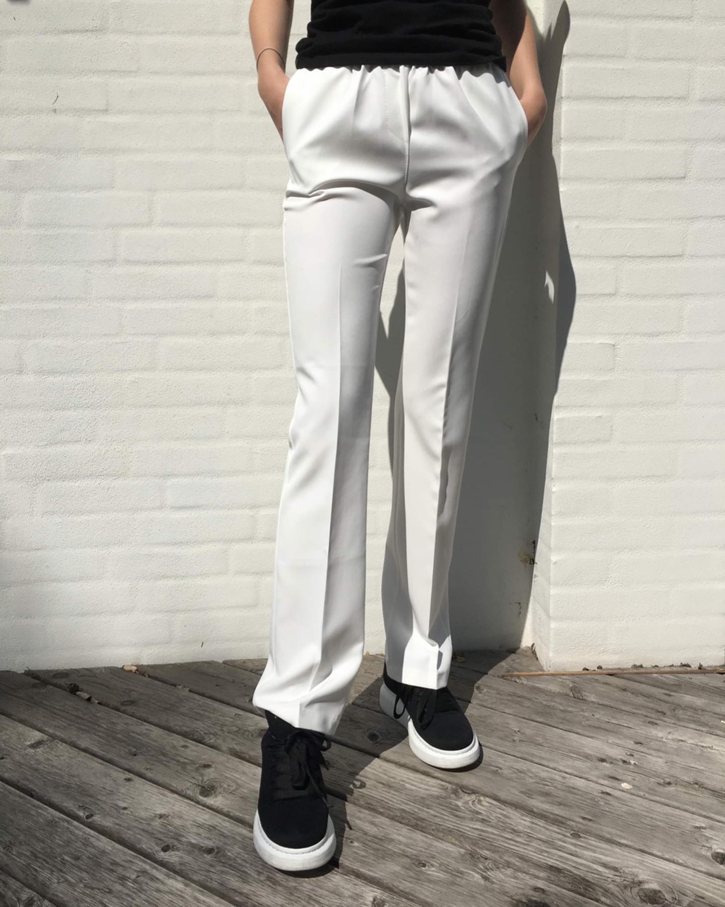 Britney low waisted suit pants - White - 10