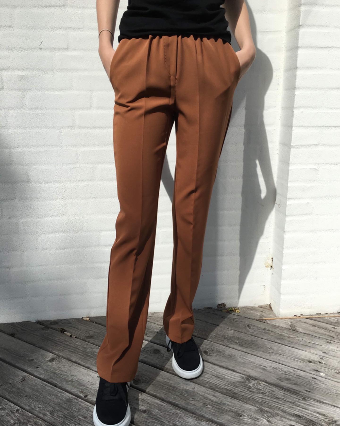 Classic wide pants - light beige - 11