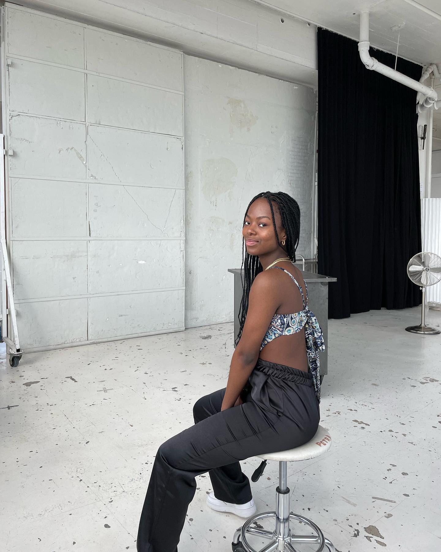 Matilde w linen pants - Black - 10