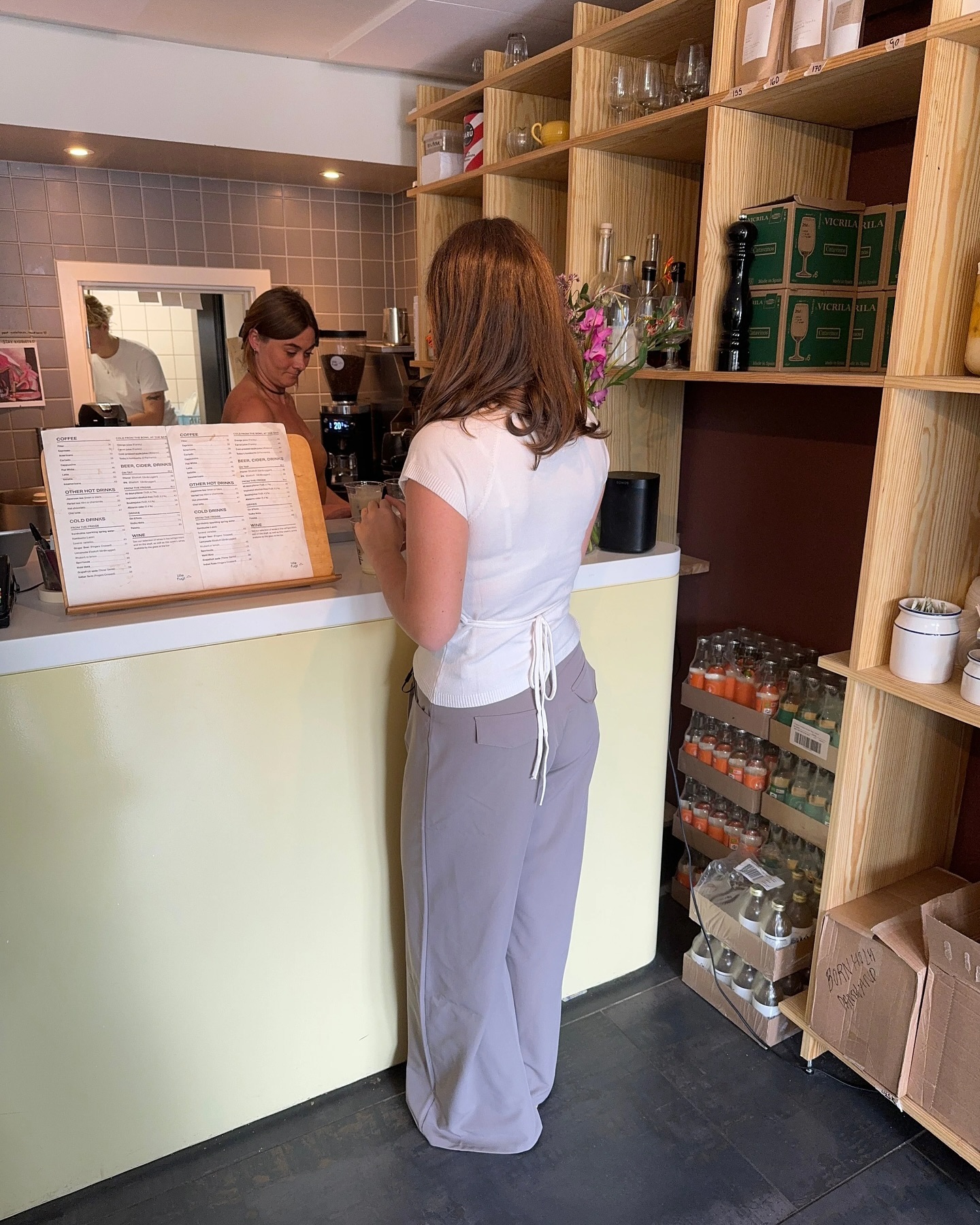 Cammie satin loose pants - White - 7
