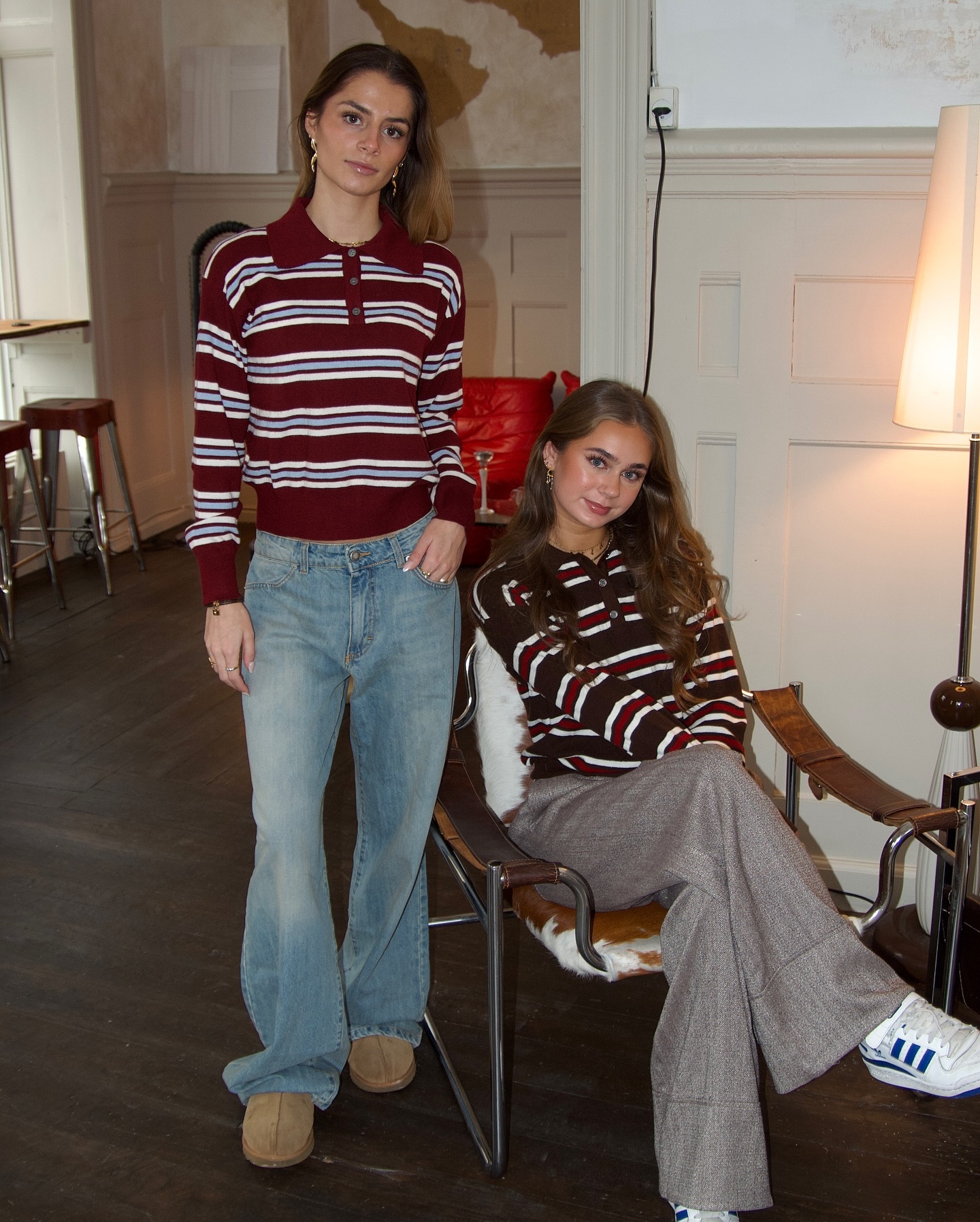 Peddey knit sweater - red/white - 8