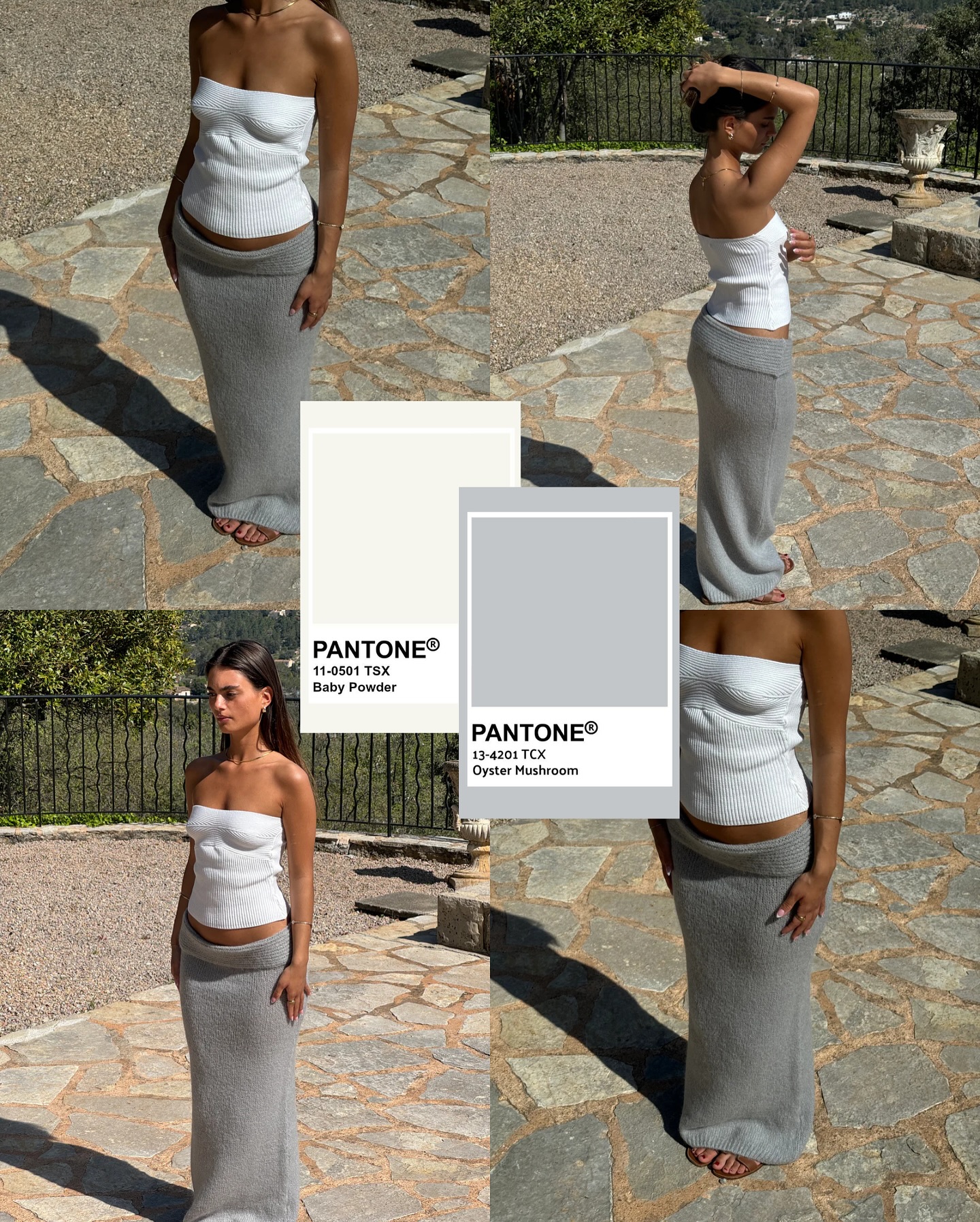 Sefina maxi knitted skirt - Grey - 7