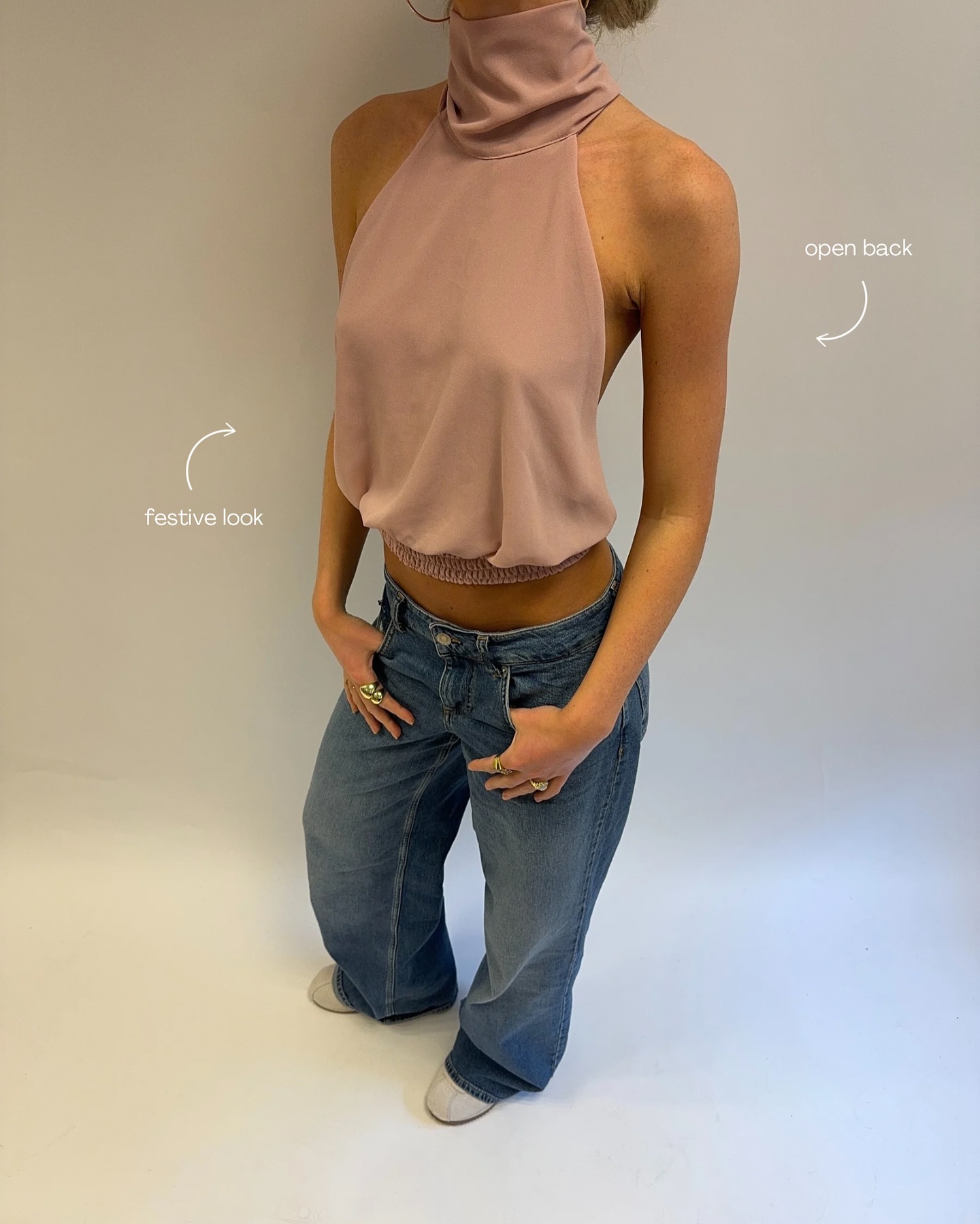 Tella halterneck top - Taupe - 9