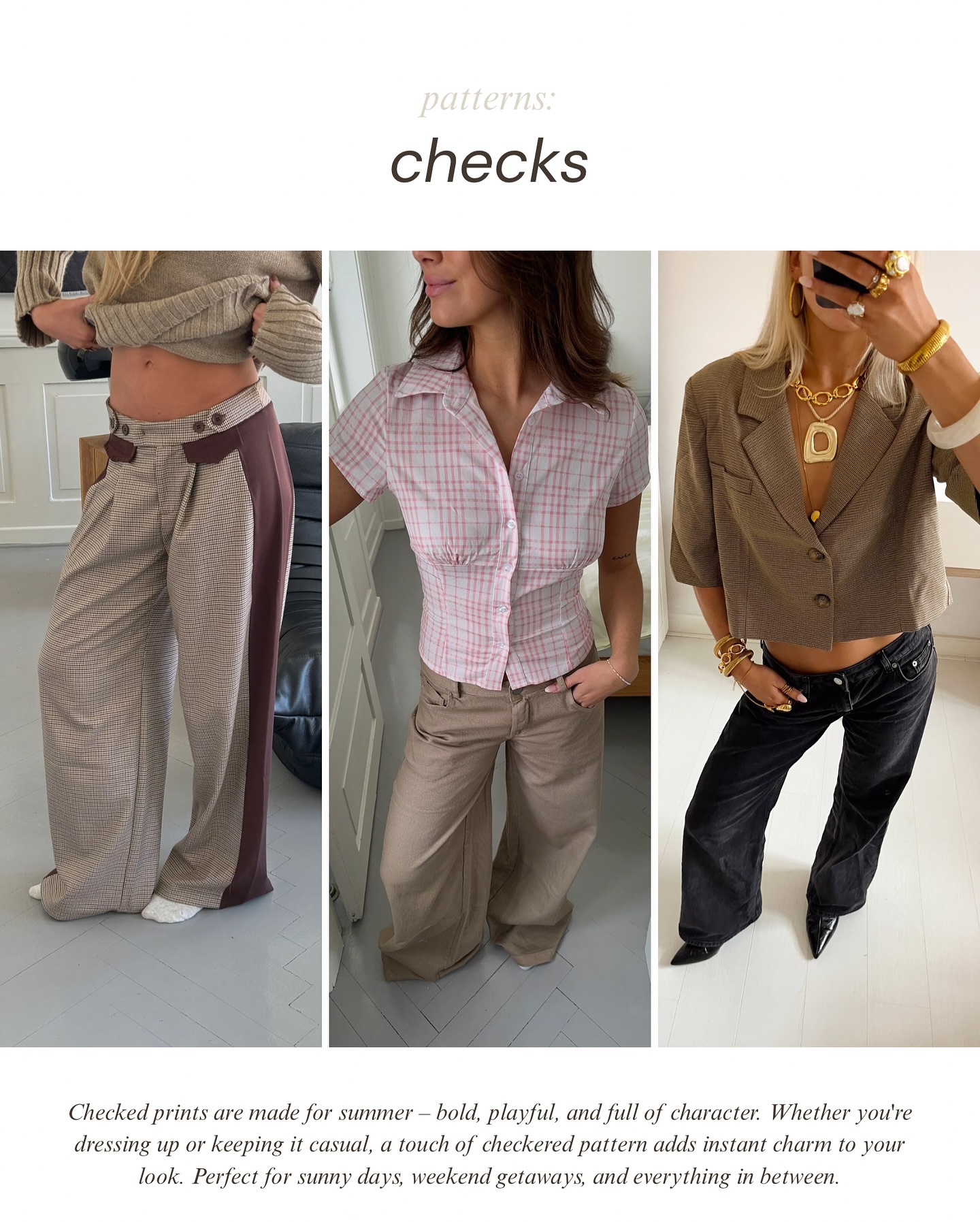 Maren top with checkers - Red/off white - 11