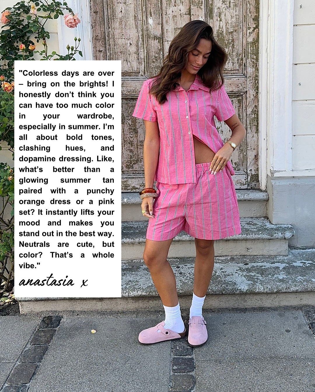 Carolina fitted shirt – White/pink - 11