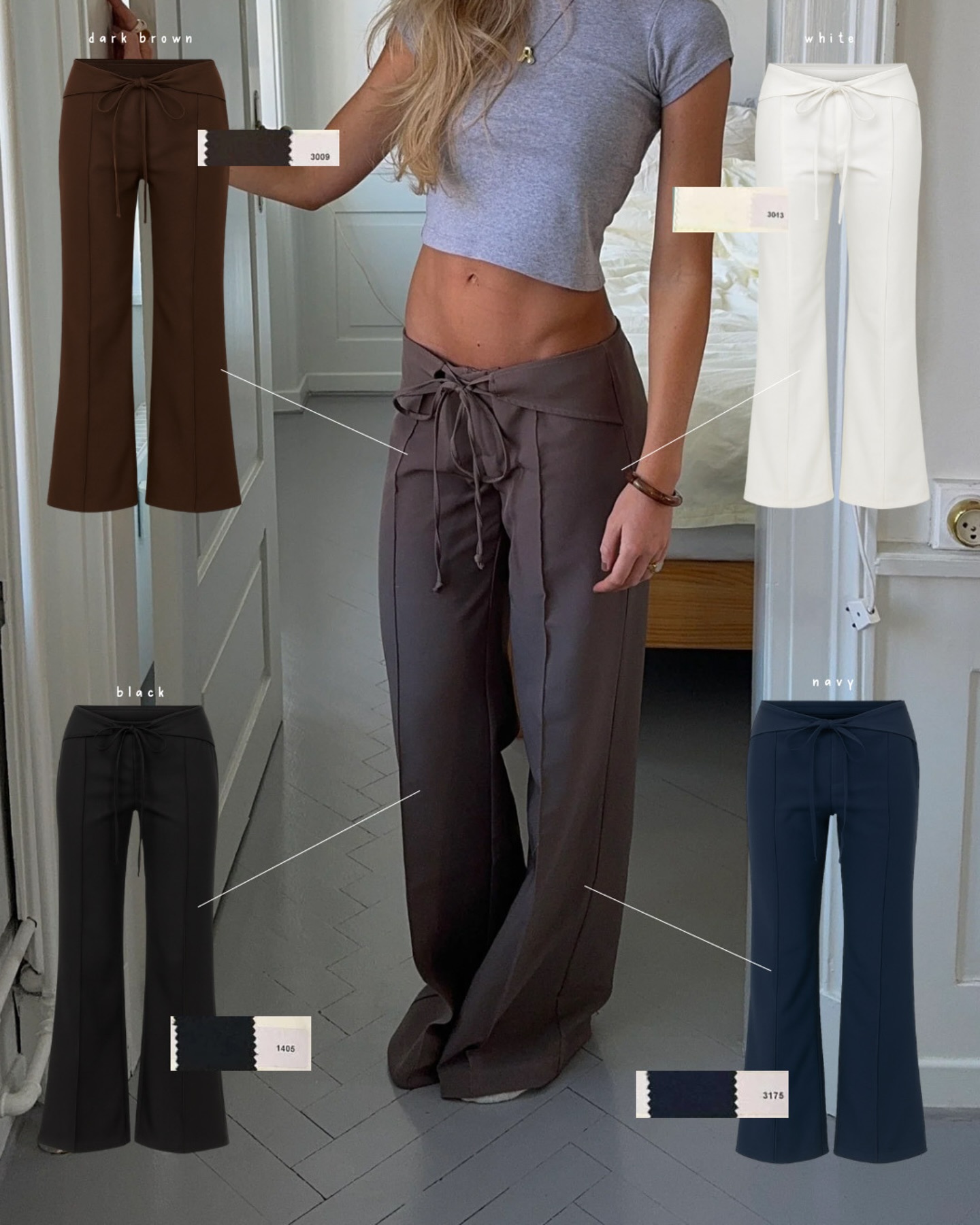Angel linen pants - navy - 10
