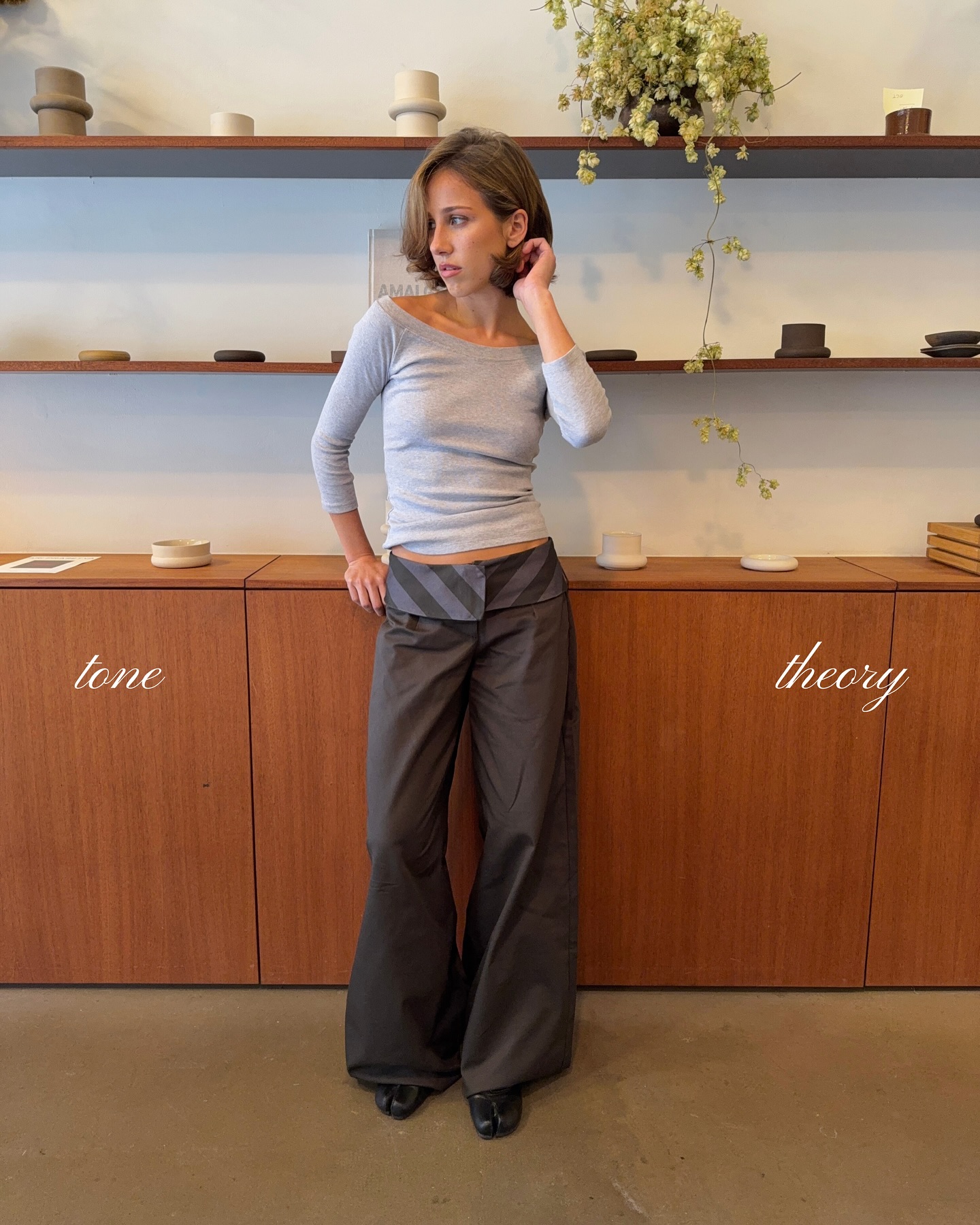 Christine long sleeve blouse - Grey - 6