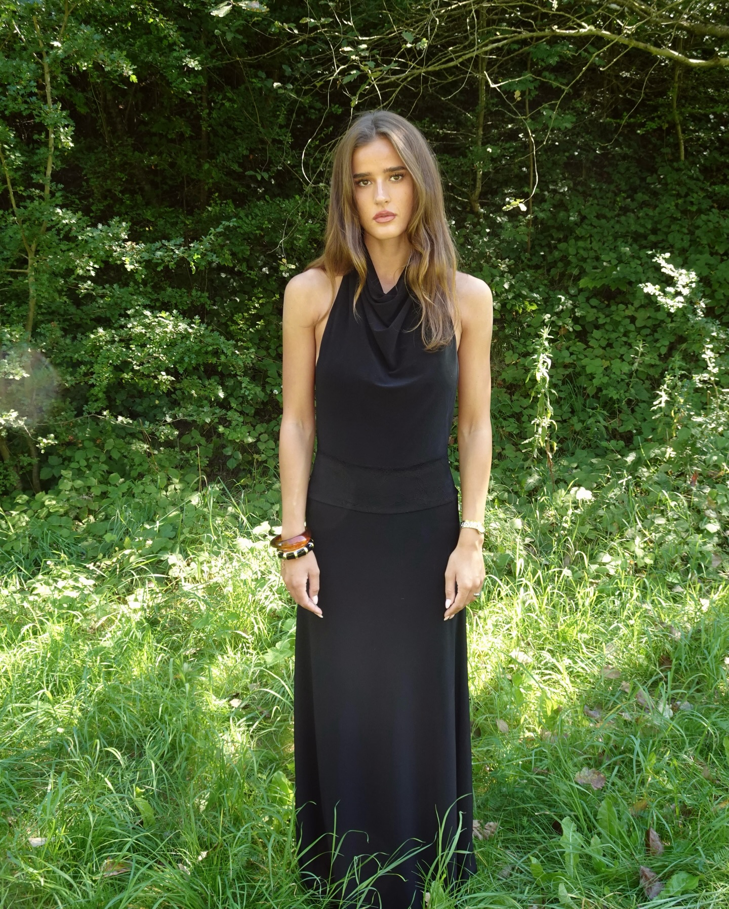 Brooke knitted maxi skirt - Grey/brown - 7