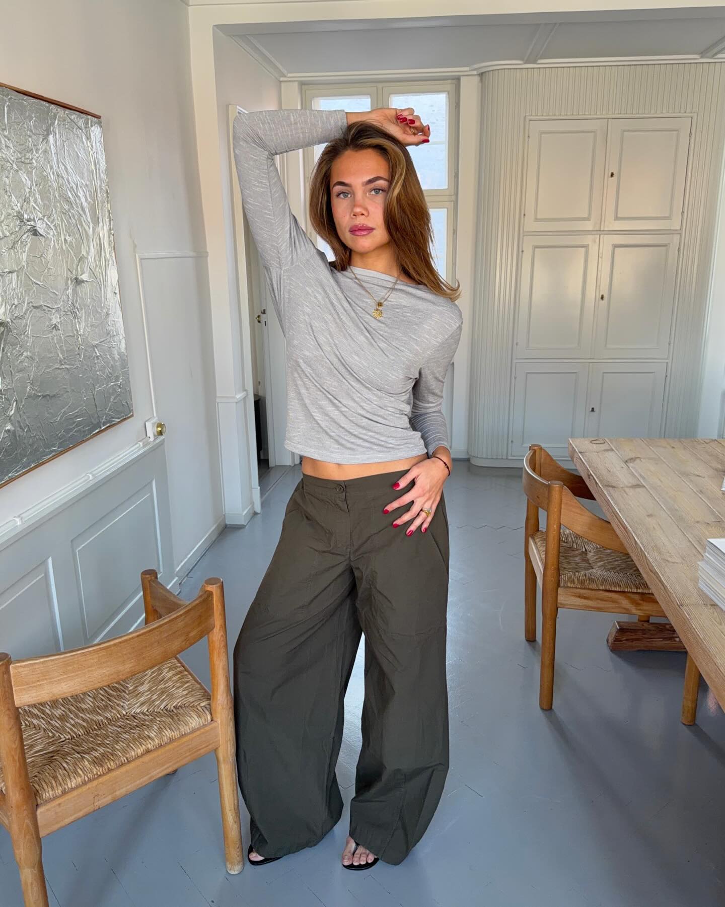 Simona 2 ways tie blouse - Beige - 8